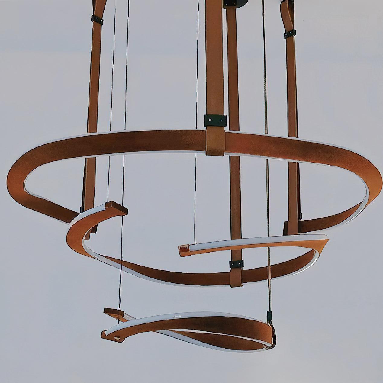 Cesorora Curved Artificial Leather Chandelier