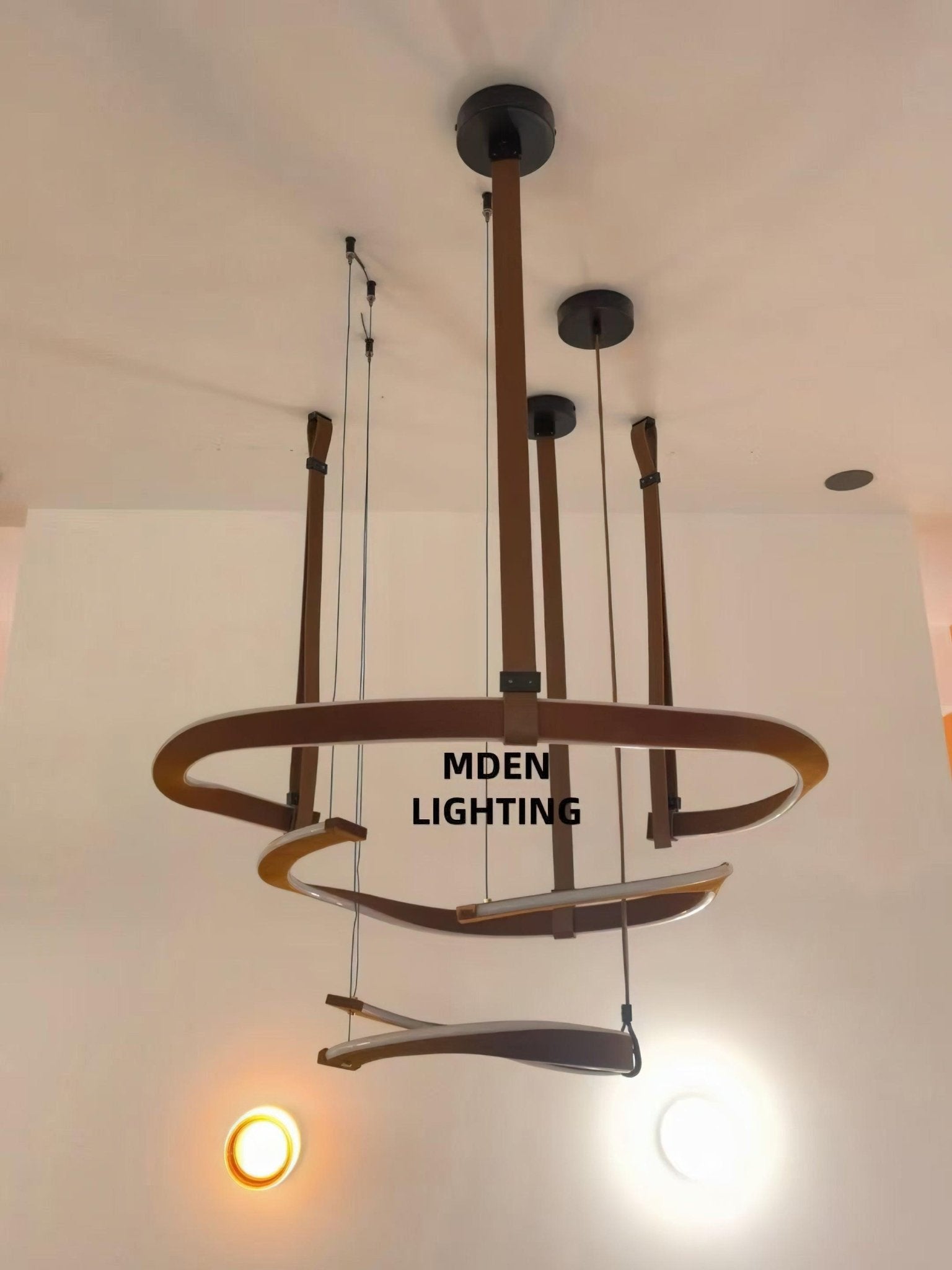 Cesorora Curved Artificial Leather Chandelier