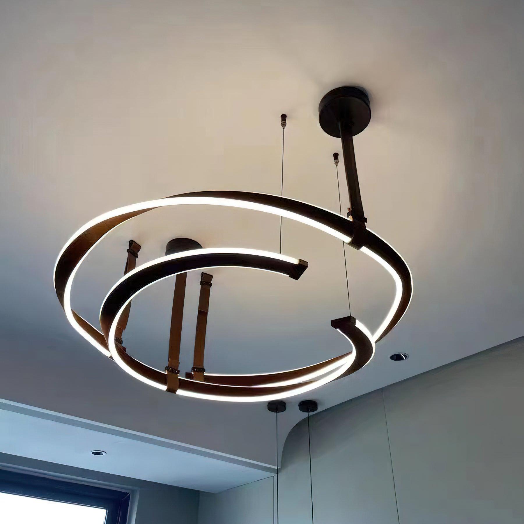 Cesorora Curved Artificial Leather Chandelier