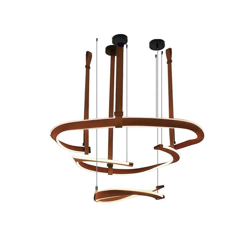 Cesorora Curved Artificial Leather Chandelier