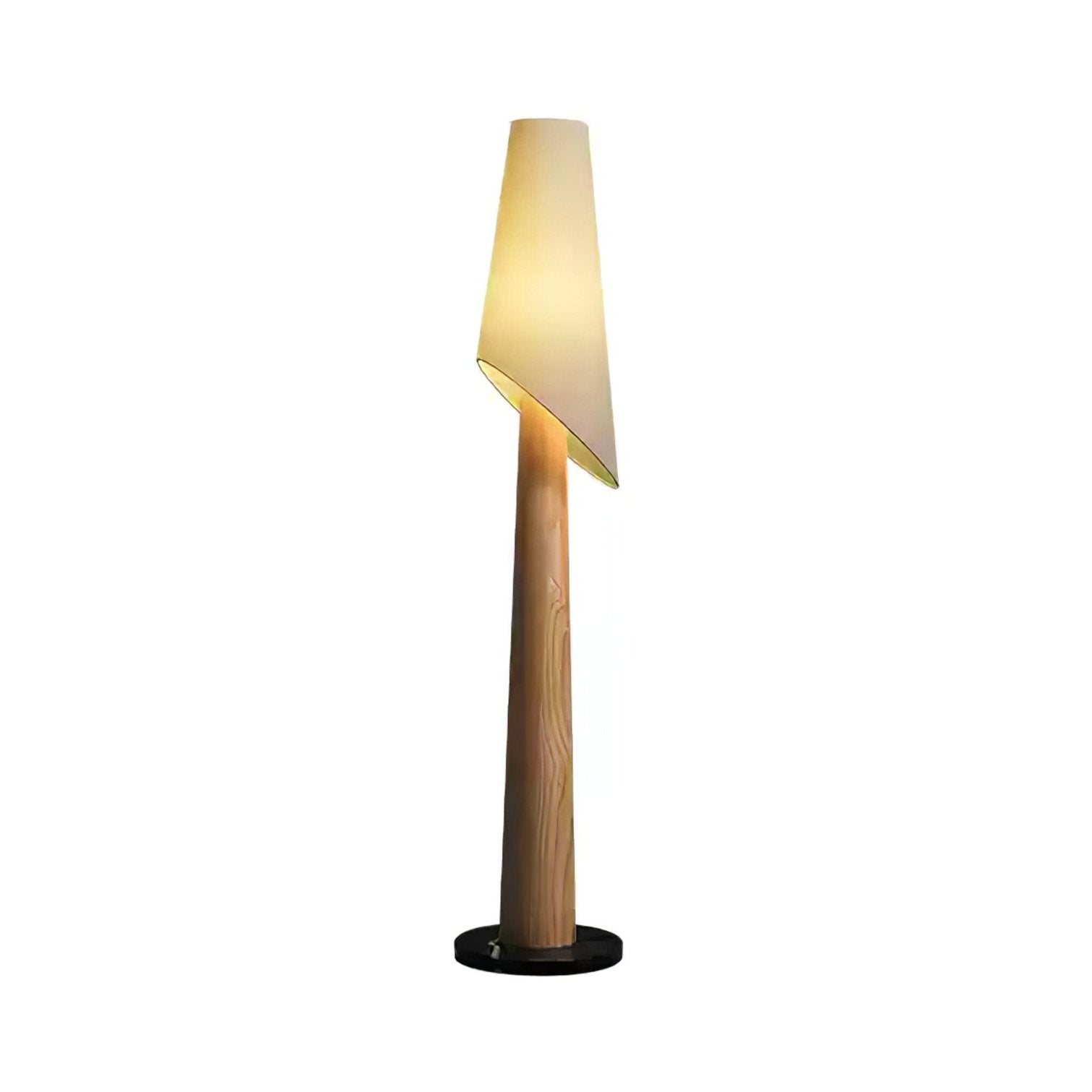 Curven Wood Marble Floor Lamp