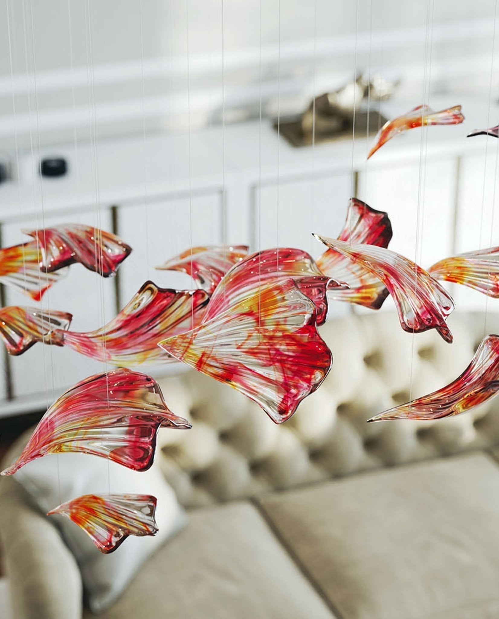 Elmiros Petal Glass Chandelier