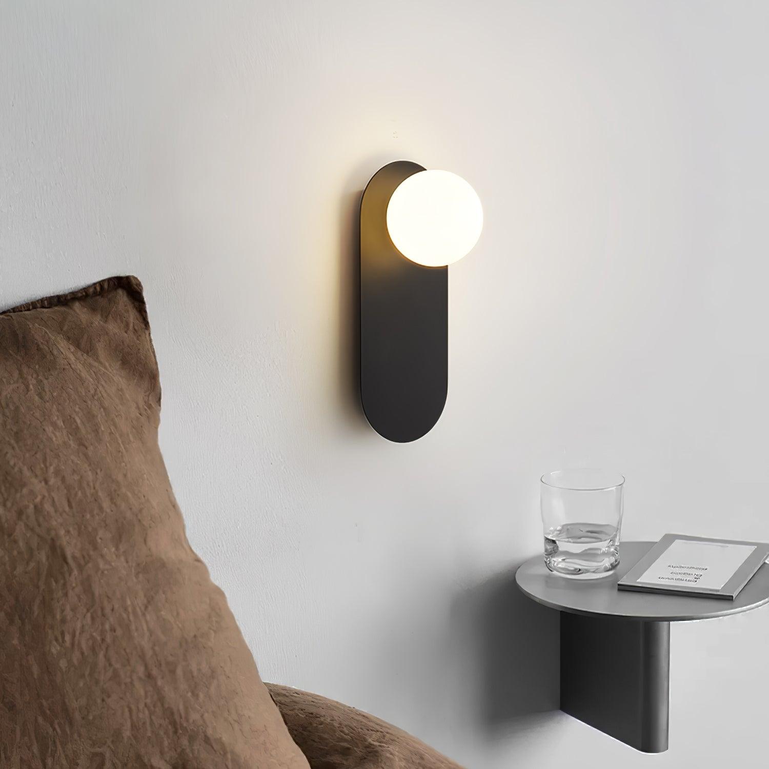 Eiralina Flat Base Globe Brass Glass Sconce Wall lamp