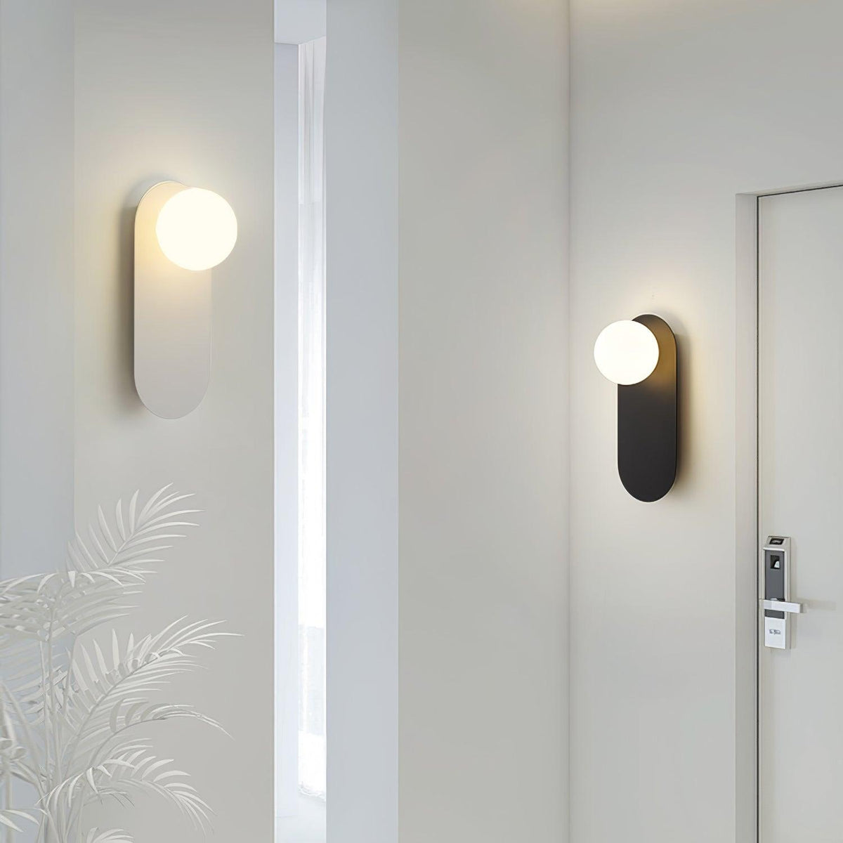 Eiralina Flat Base Globe Brass Glass Sconce Wall lamp