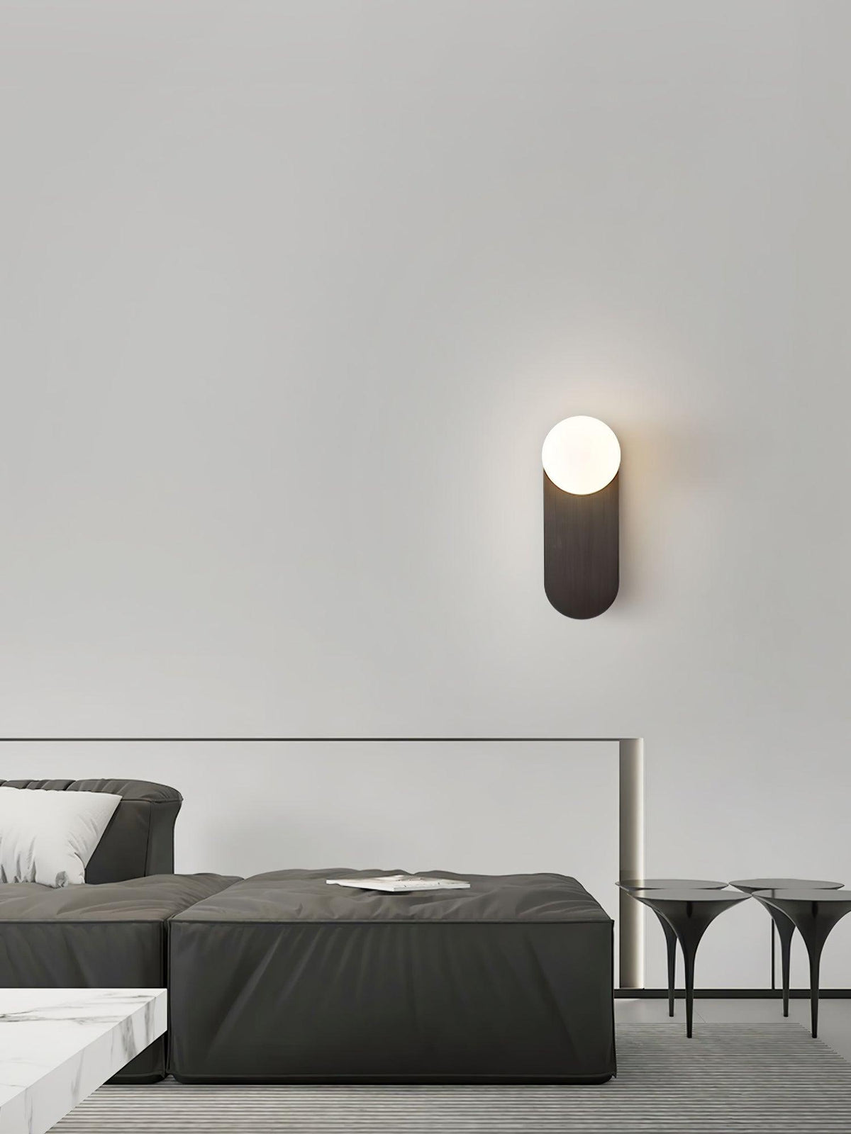Eiralina Flat Base Globe Brass Glass Sconce Wall lamp