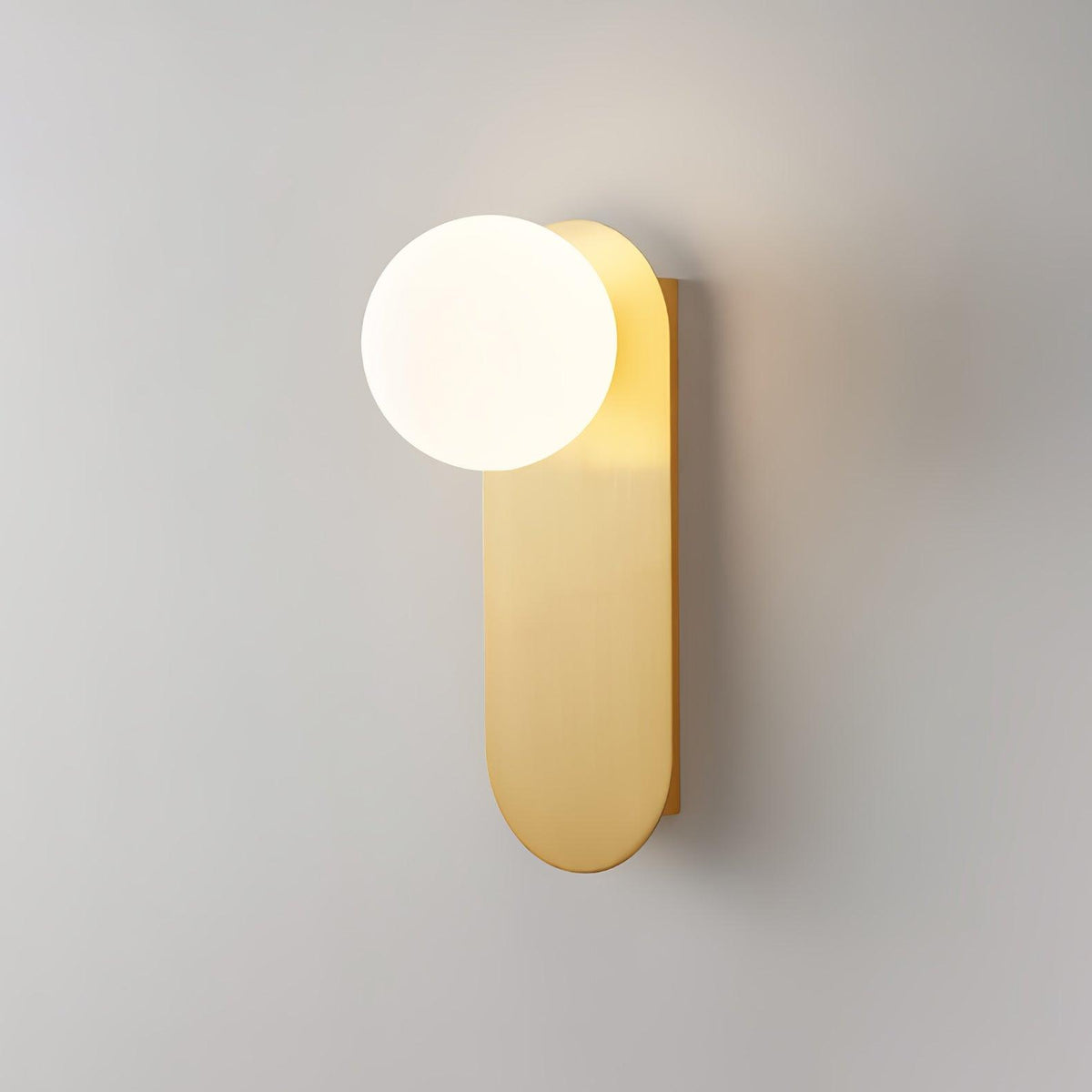 Eiralina Flat Base Globe Brass Glass Sconce Wall lamp