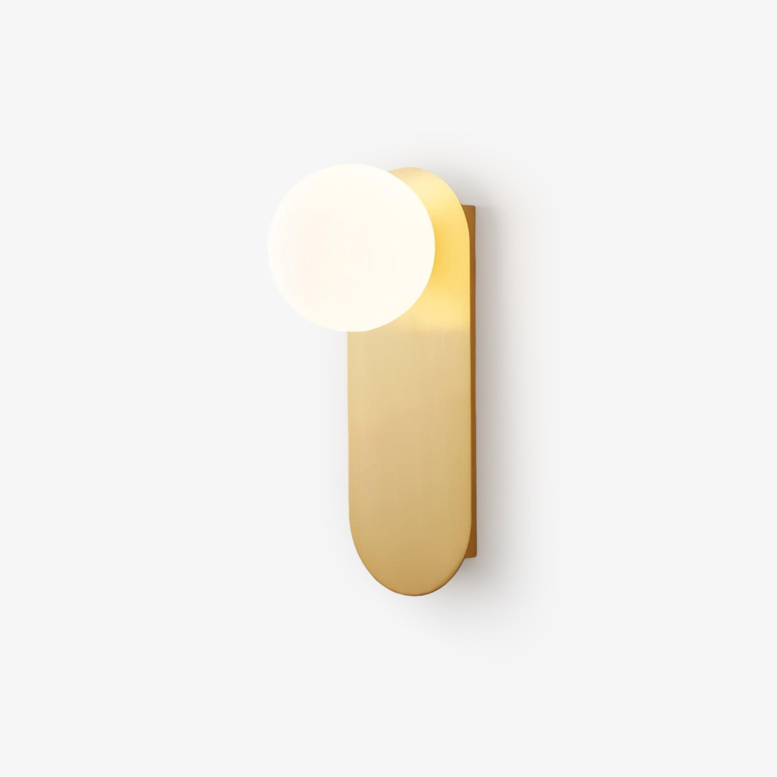 Eiralina Flat Base Globe Brass Glass Sconce Wall lamp