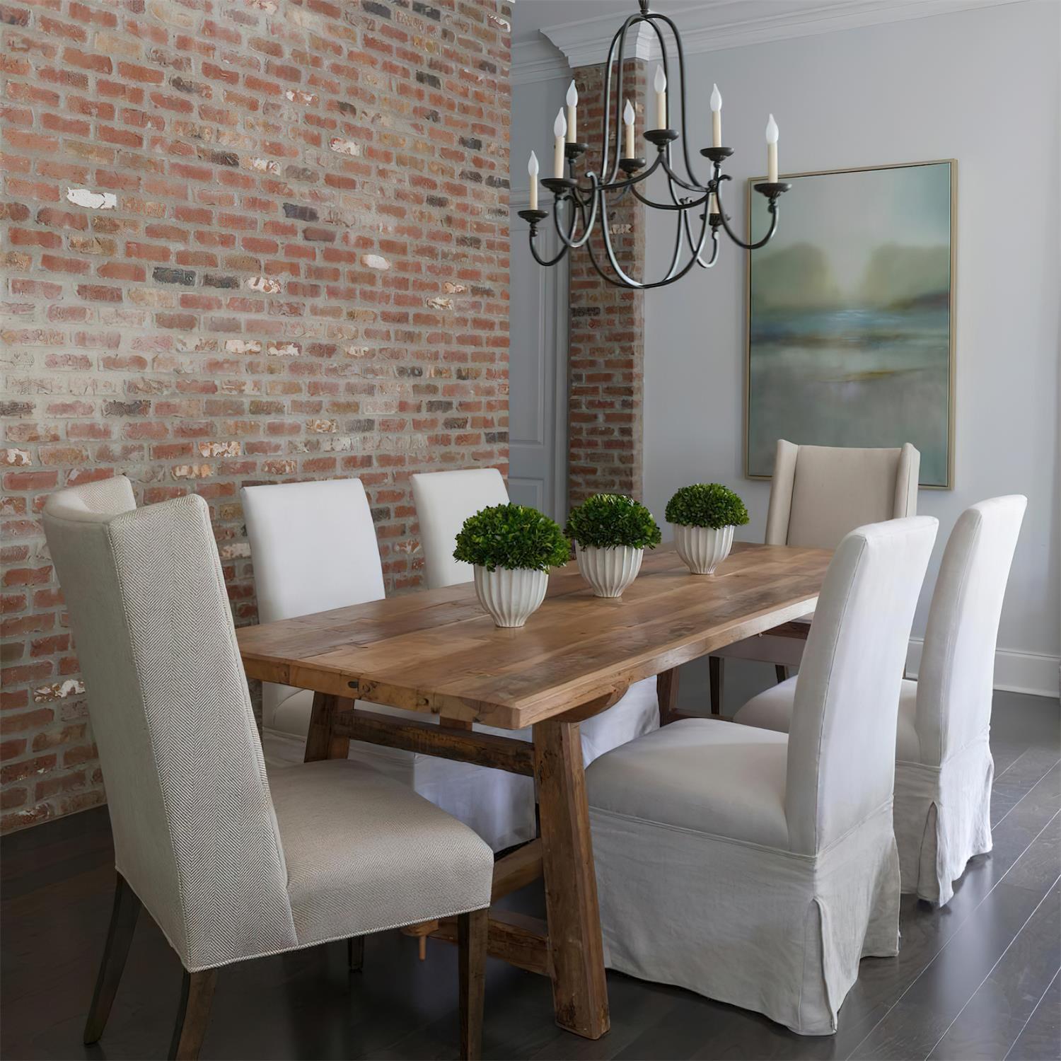 Flemish Chandelier Curved Iron Elegance - Neutral Decor