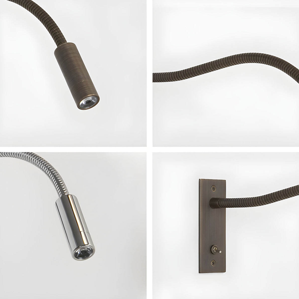 Flame Flexible Gooseneck Wall Lamp