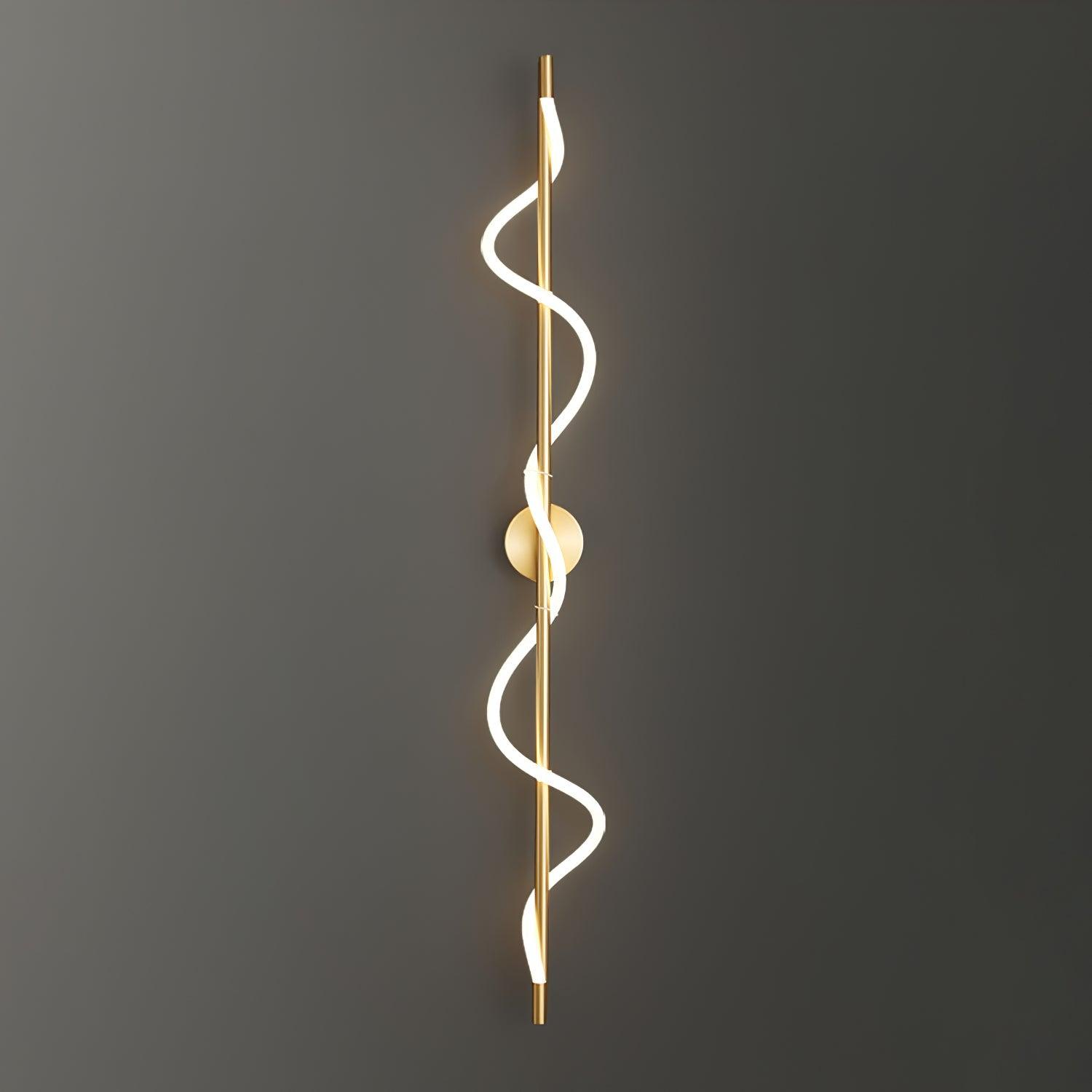Fidora Sculptural Brass Silicone Wall Lamp