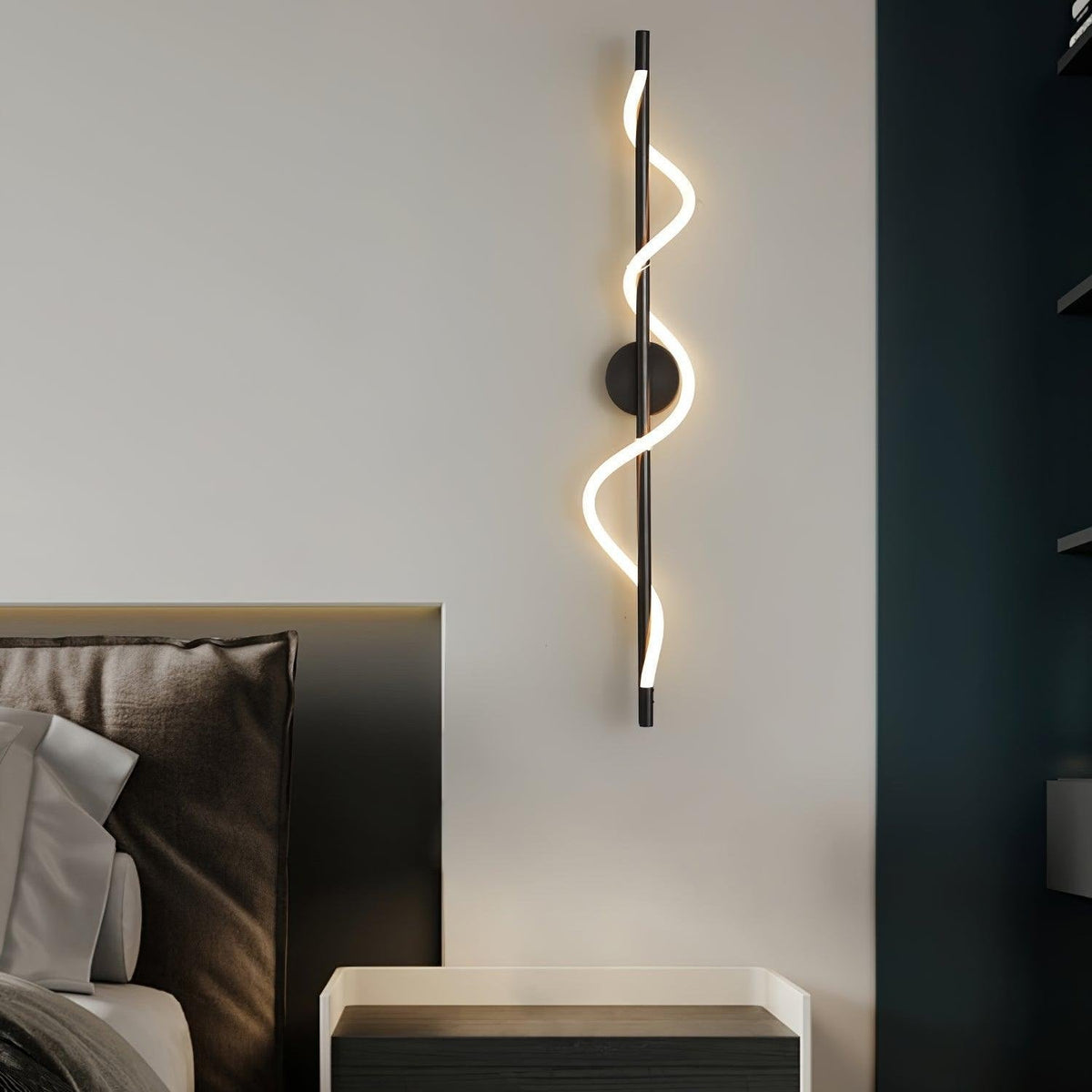 Fidora Sculptural Brass Silicone Wall Lamp