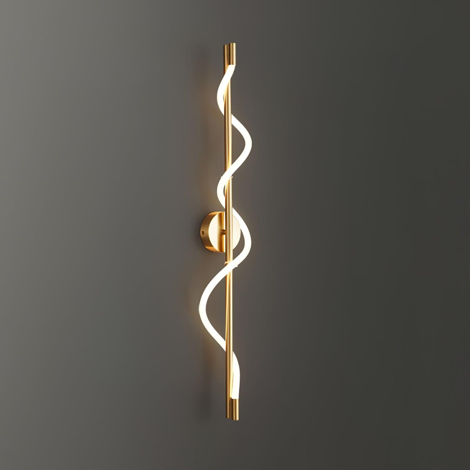Fidora Sculptural Brass Silicone Wall Lamp