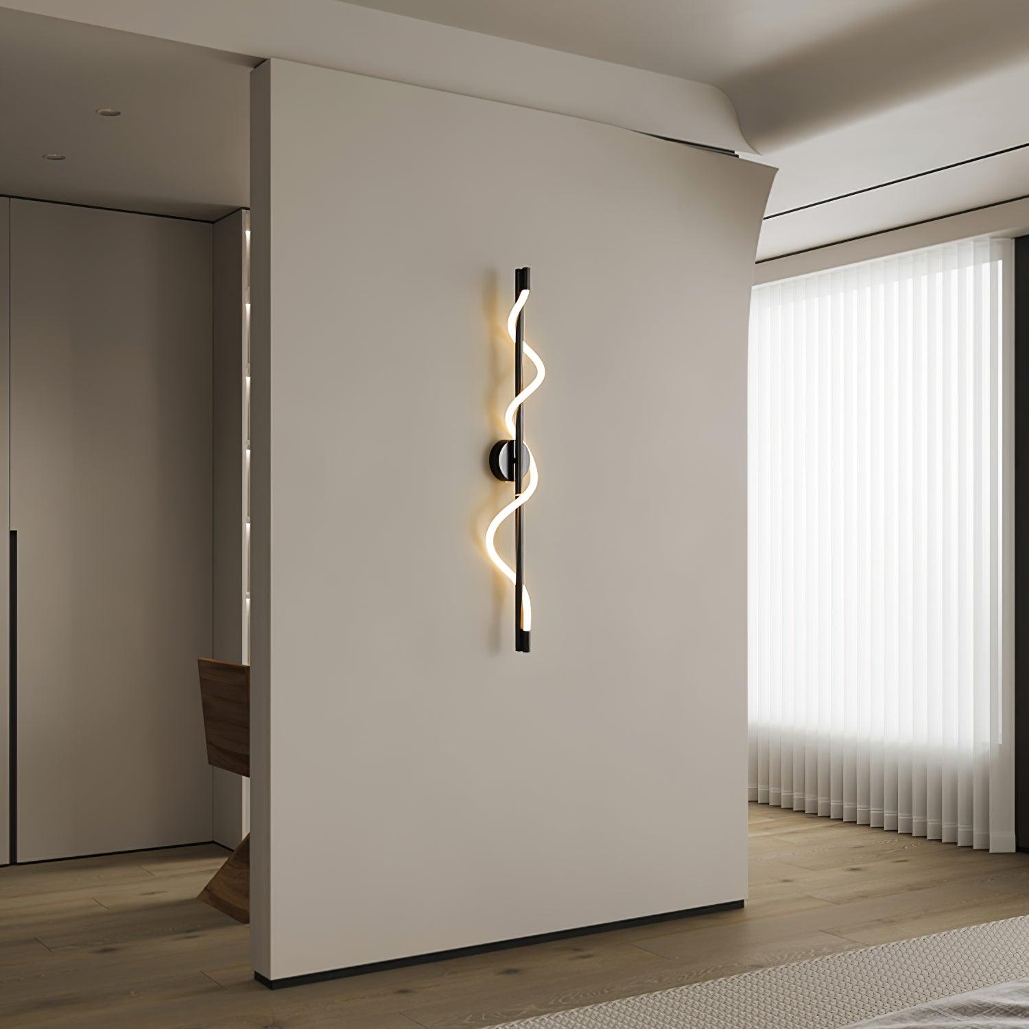 Fidora Sculptural Brass Silicone Wall Lamp