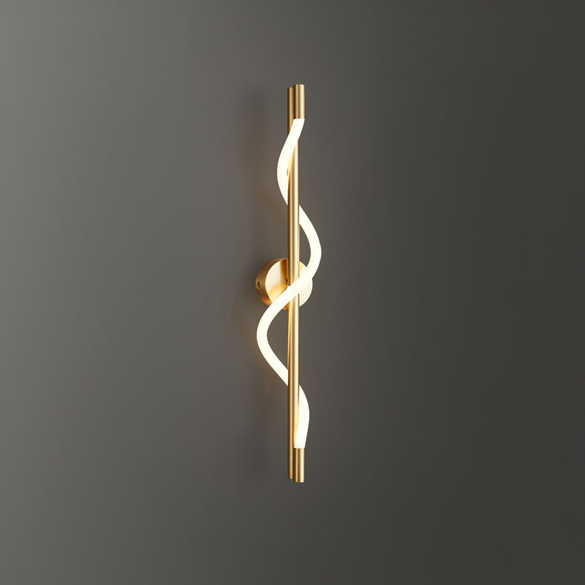 Fidora Sculptural Brass Silicone Wall Lamp