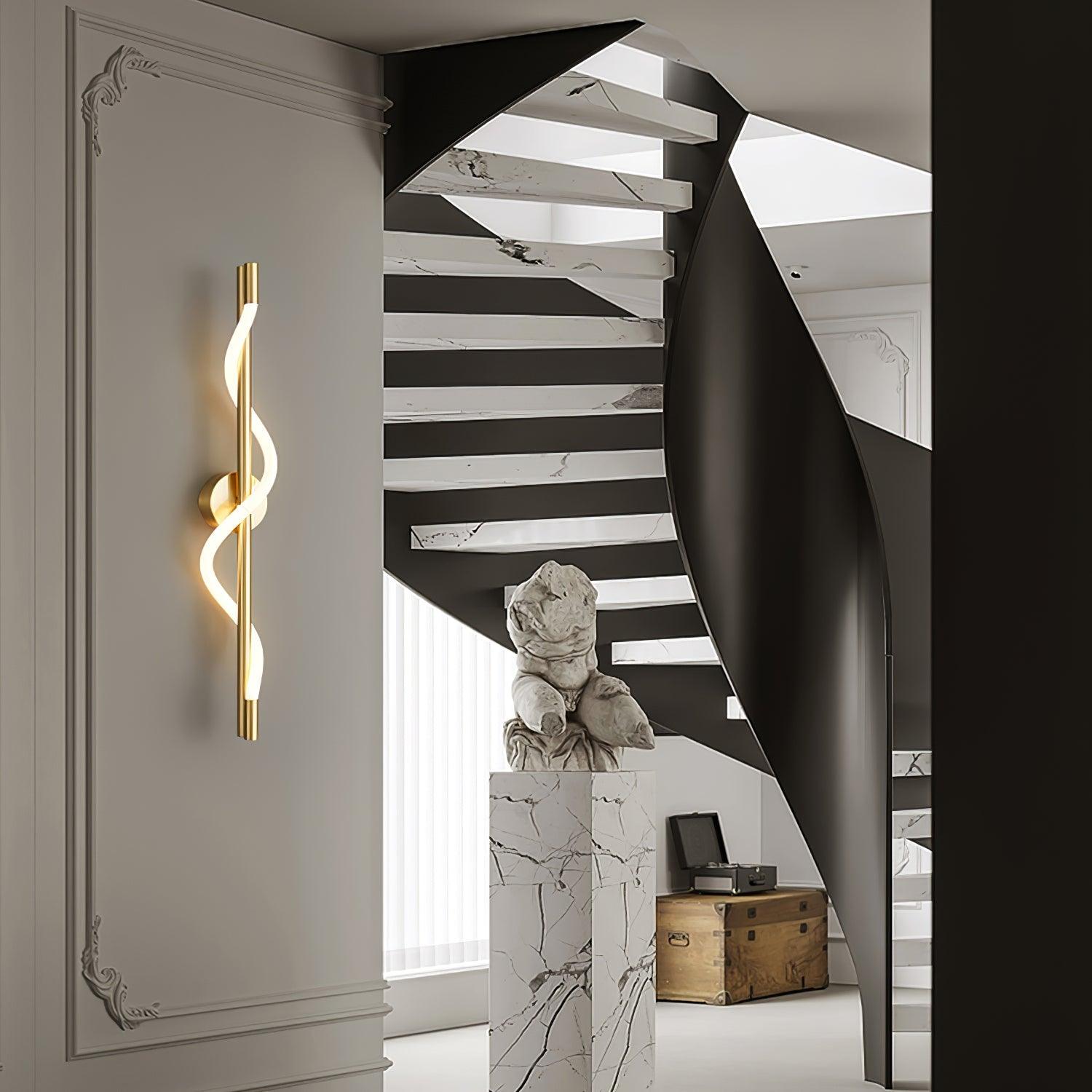 Fidora Sculptural Brass Silicone Wall Lamp