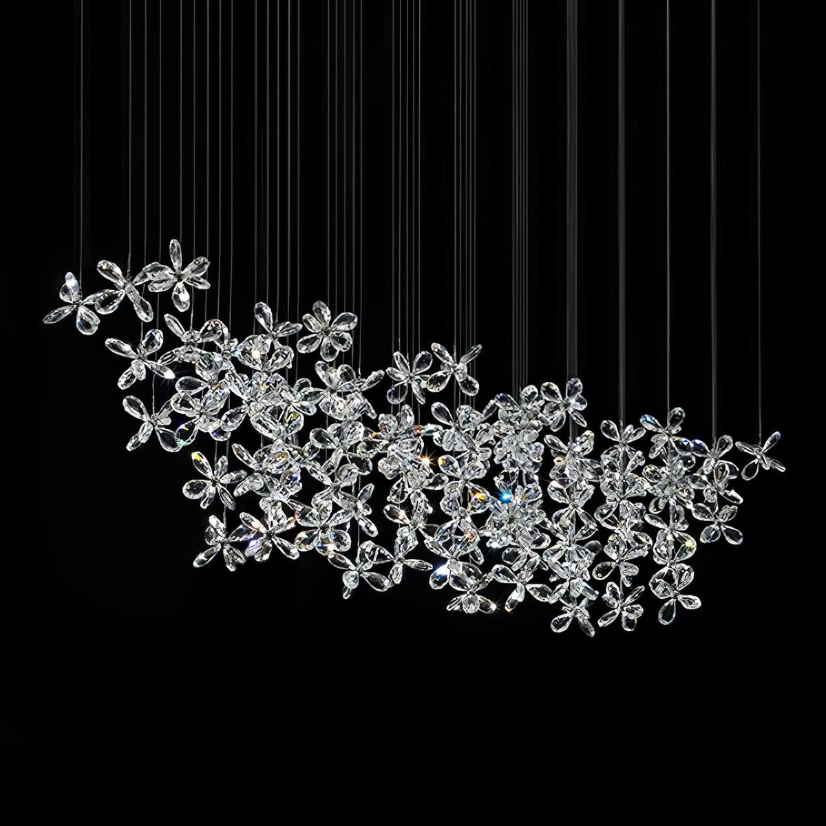 Dune Chandelier Crystal Butterfly Floral Cluster