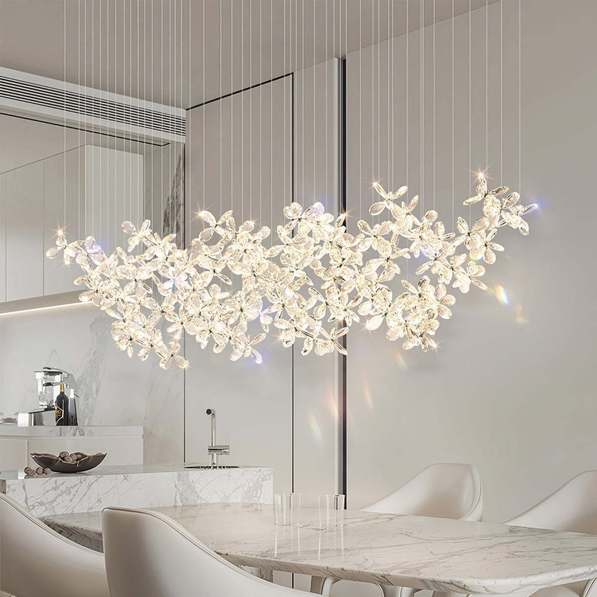 Dune Chandelier Crystal Butterfly Floral Cluster