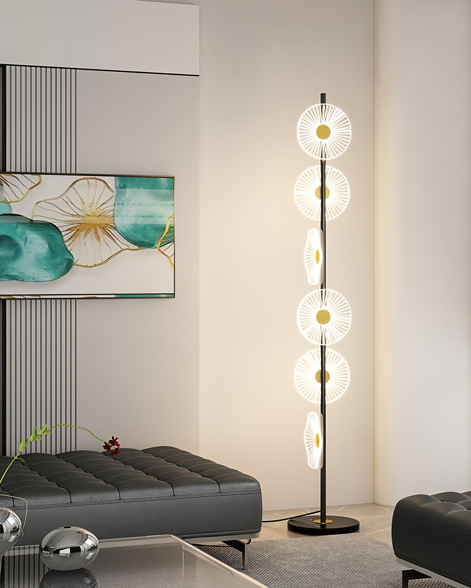Petaira Luxe Marble Floor Lamp