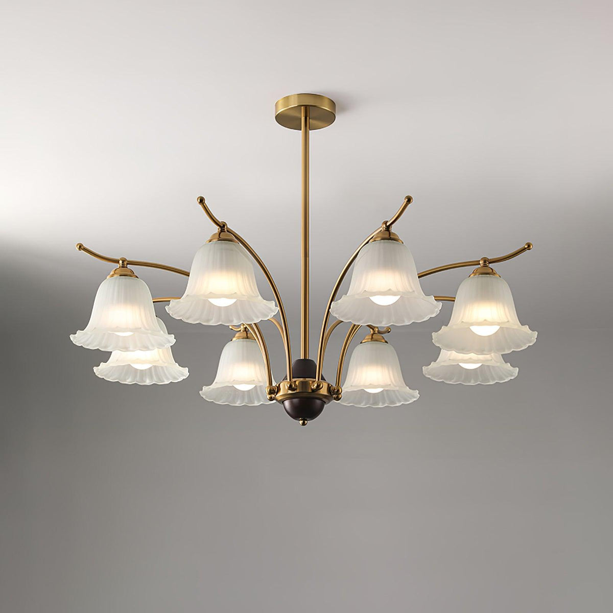 Ohel Brass Alabaster Chandelier