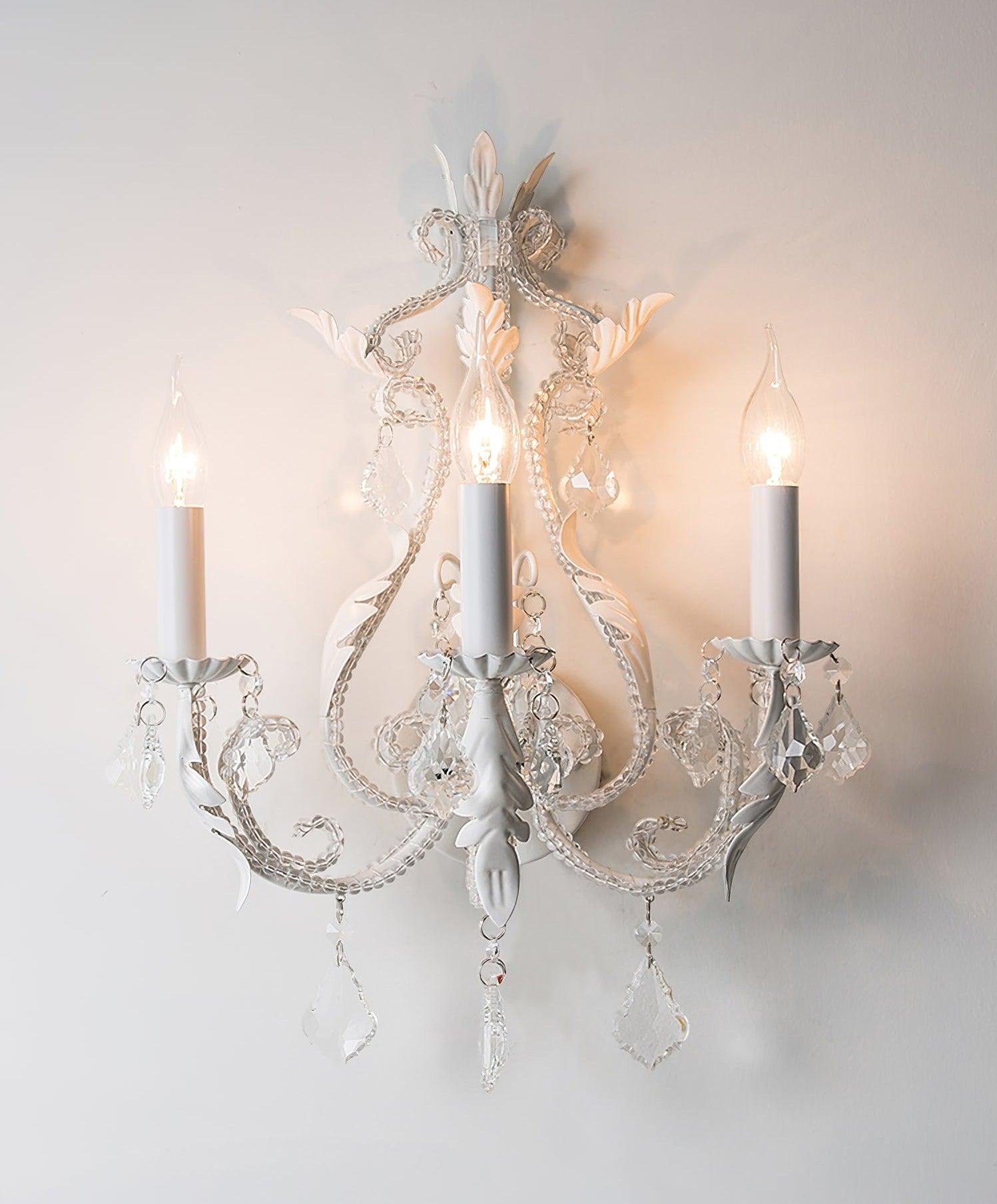 Xeldes Traditional Candle Holder Crystal Wall Lamp