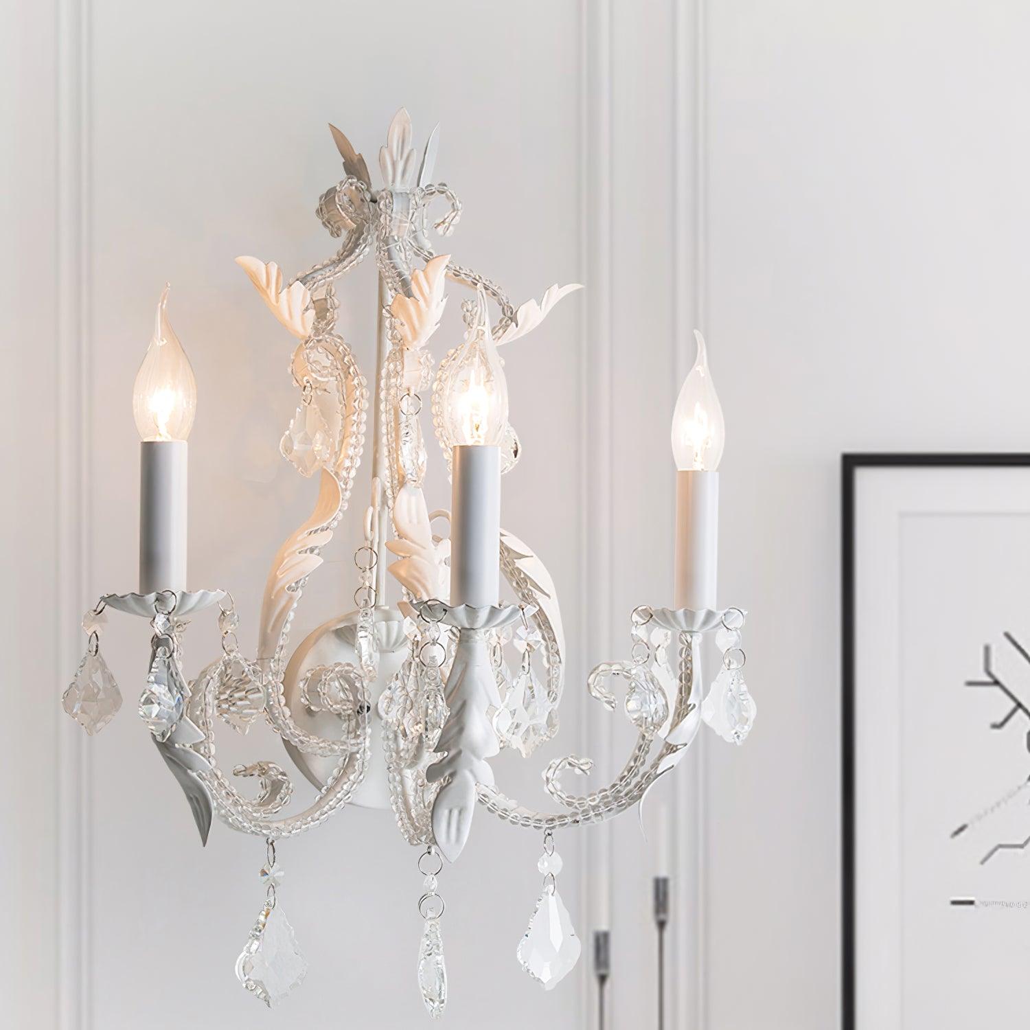 Xeldes Traditional Candle Holder Crystal Wall Lamp