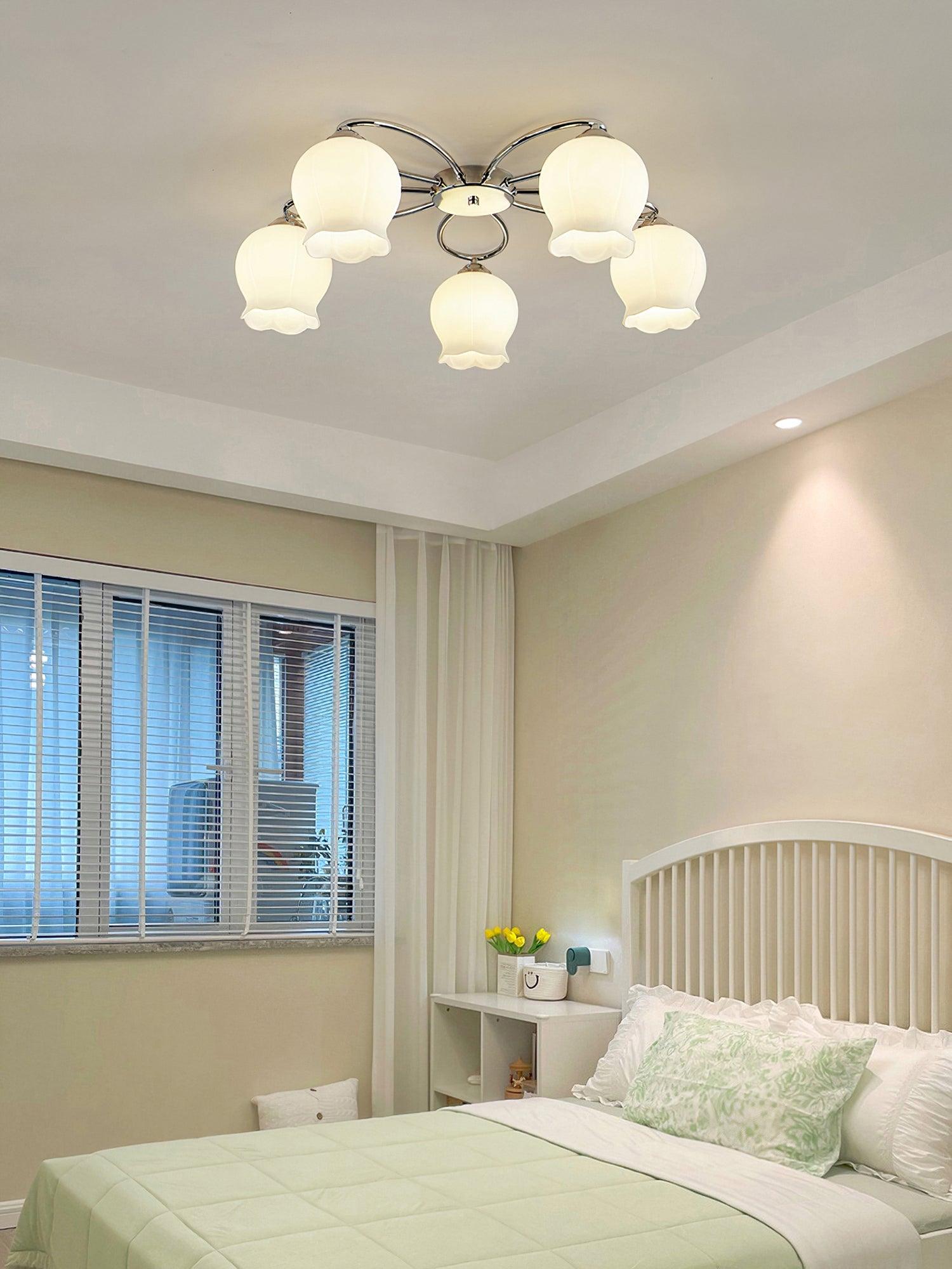 Oldore Premium Elegance Floral Glass Ceiling Lamp