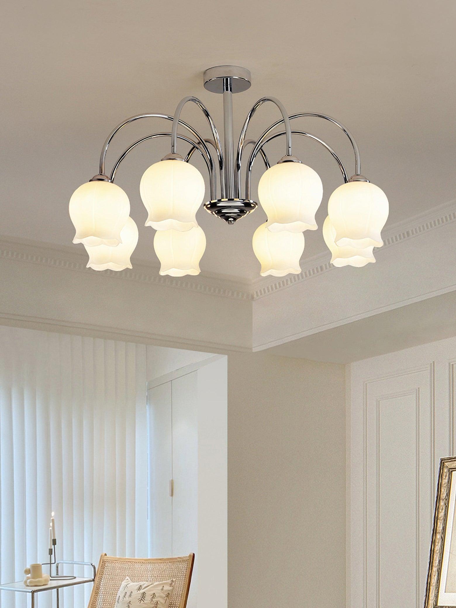 Eiralissa Chandelier Floral Glass