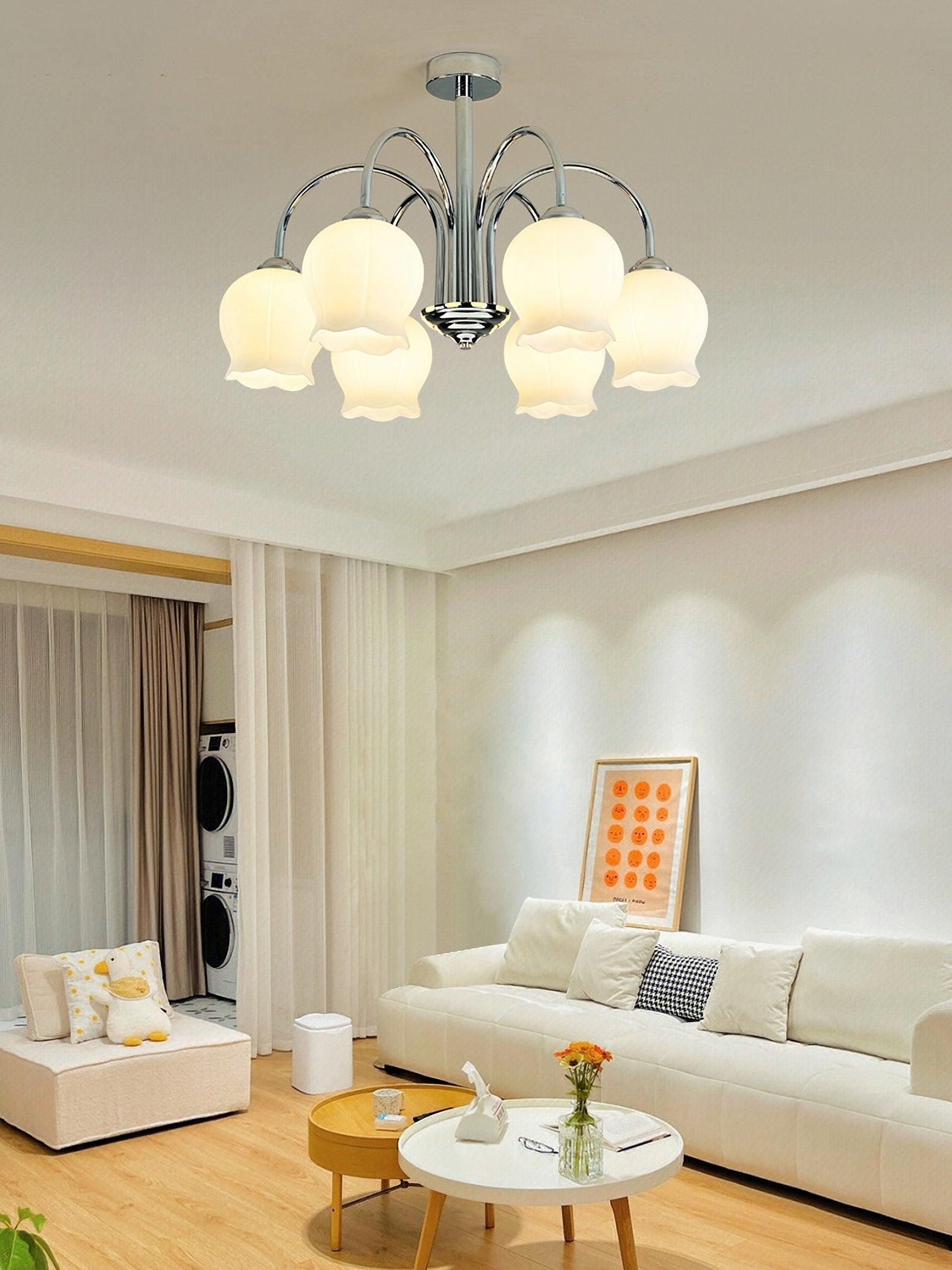 Eiralissa Chandelier Floral Glass