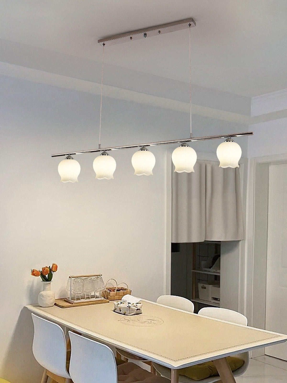 Evenara Modern Minimalist Floral Glass Pendant Lamp