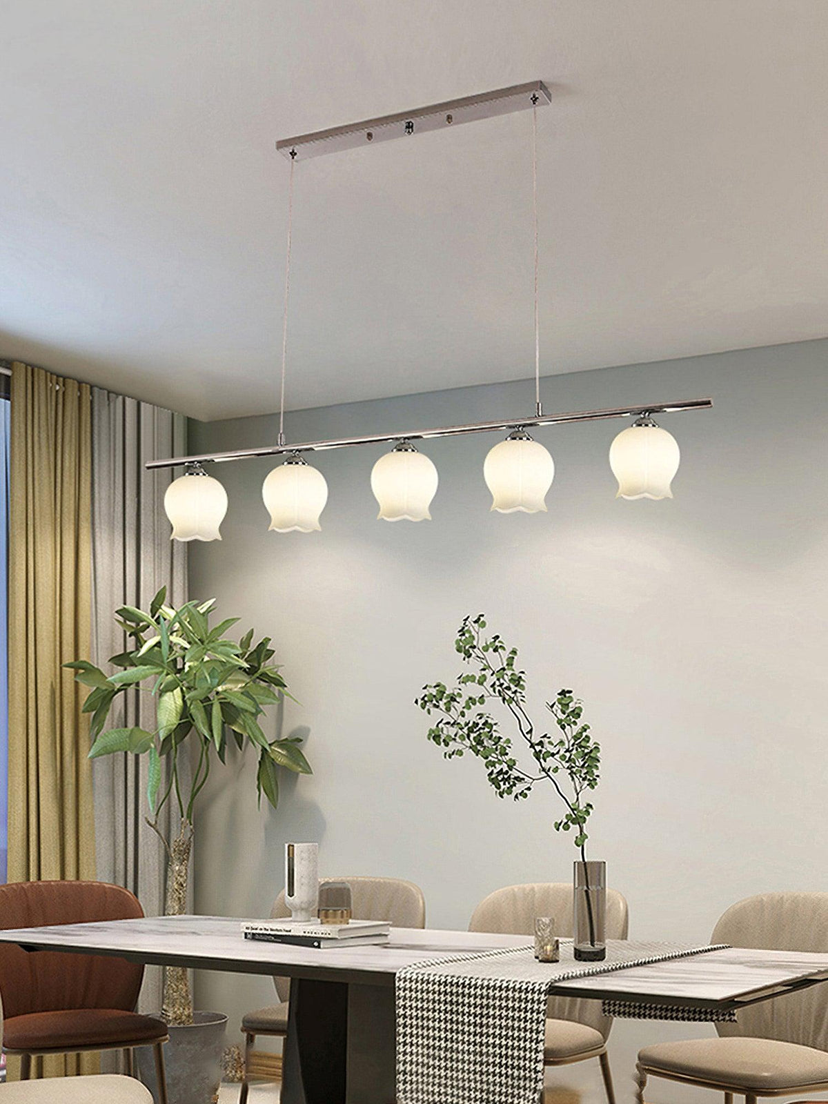 Evenara Modern Minimalist Floral Glass Pendant Lamp