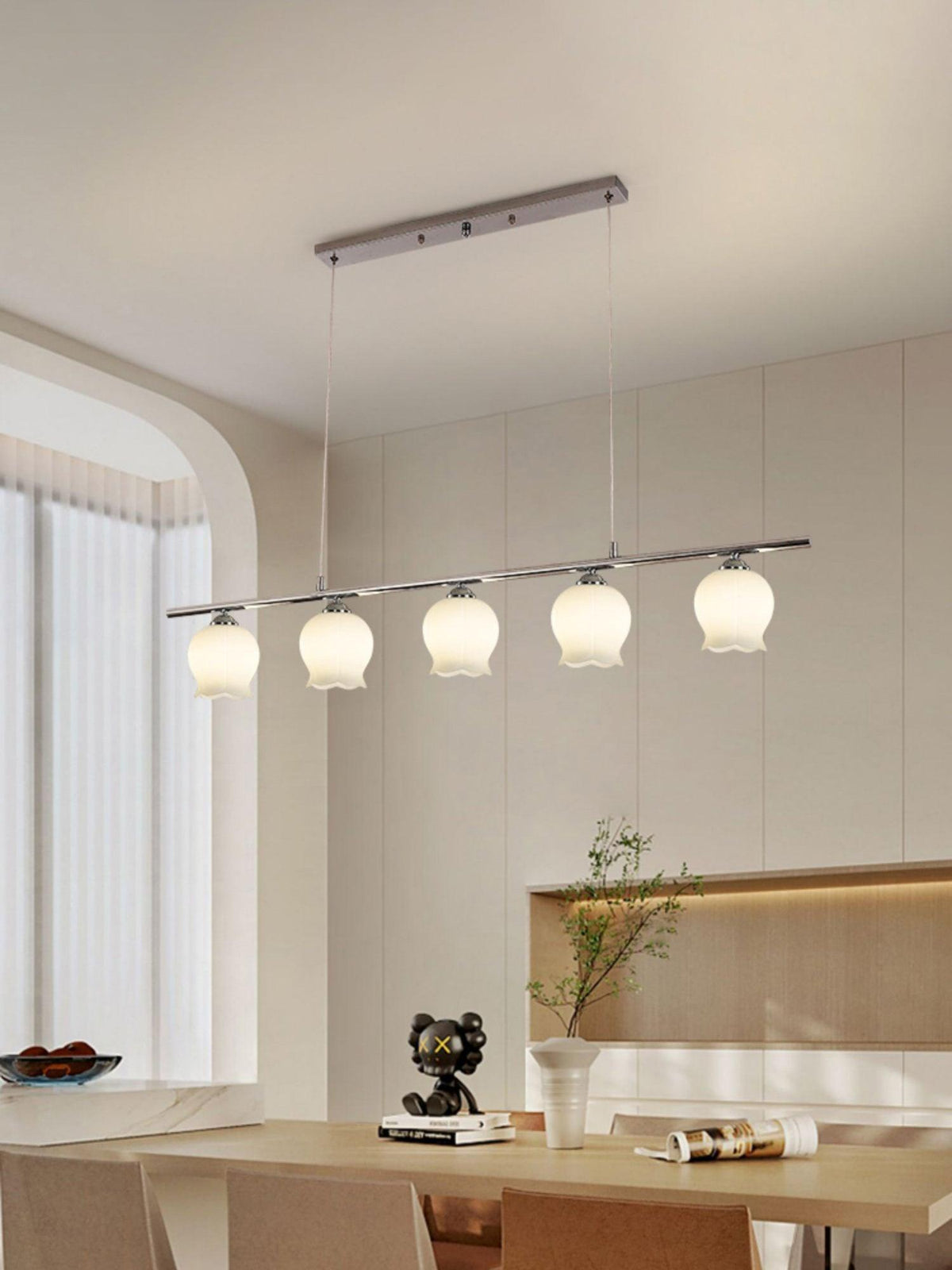 Evenara Modern Minimalist Floral Glass Pendant Lamp