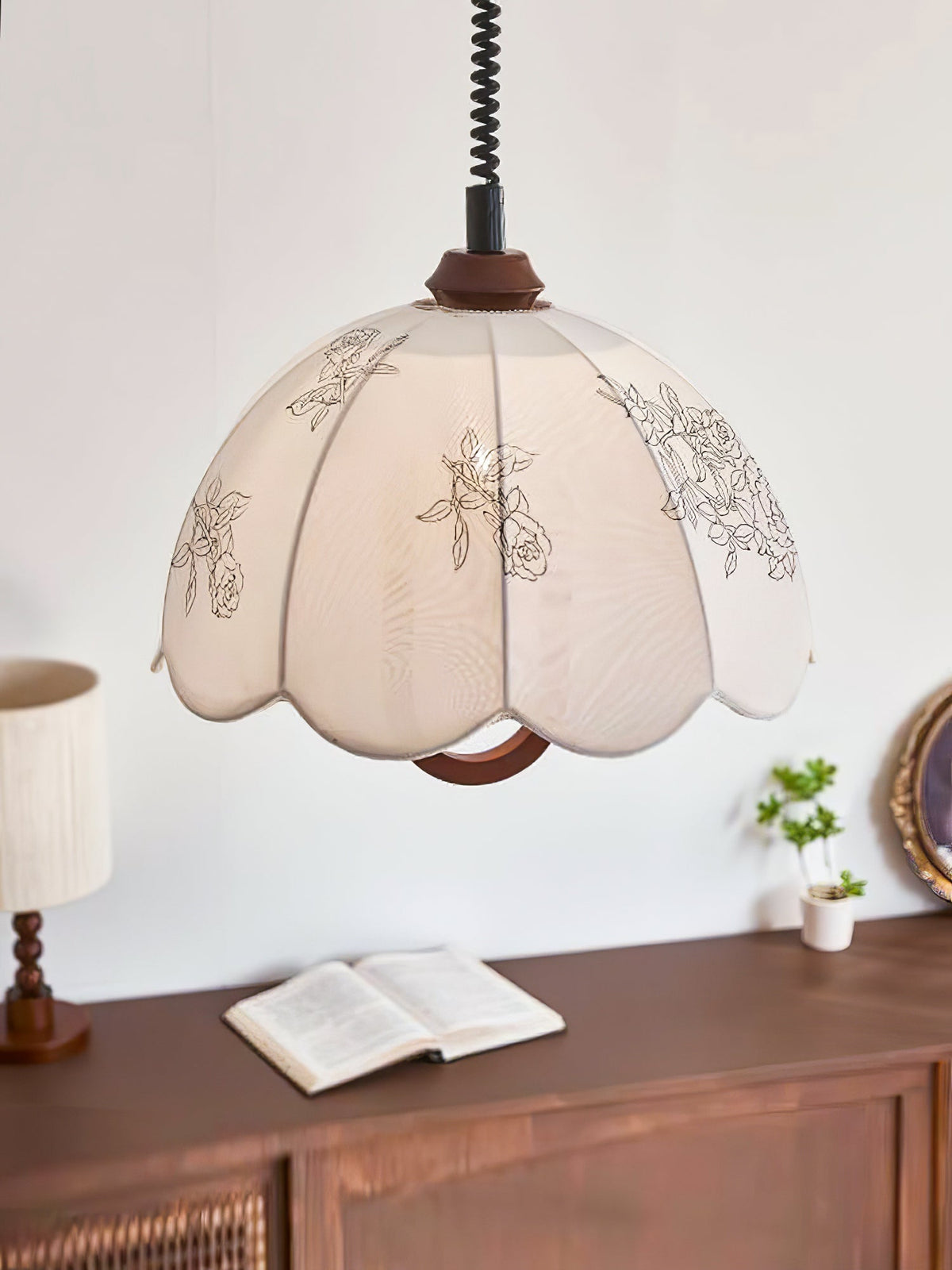 Elvaraine Vintage Wood Pendant Light
