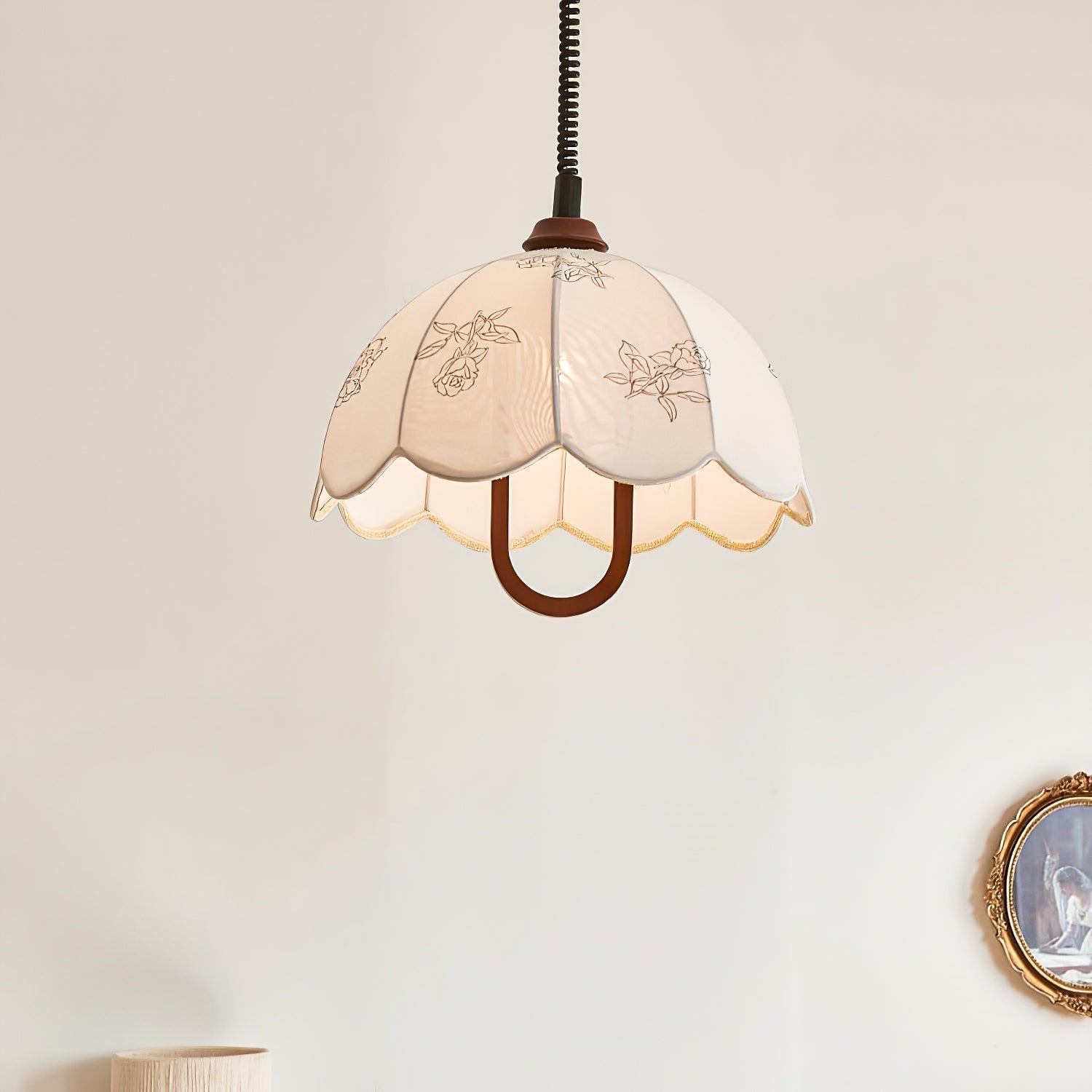Elvaraine Vintage Wood Pendant Light