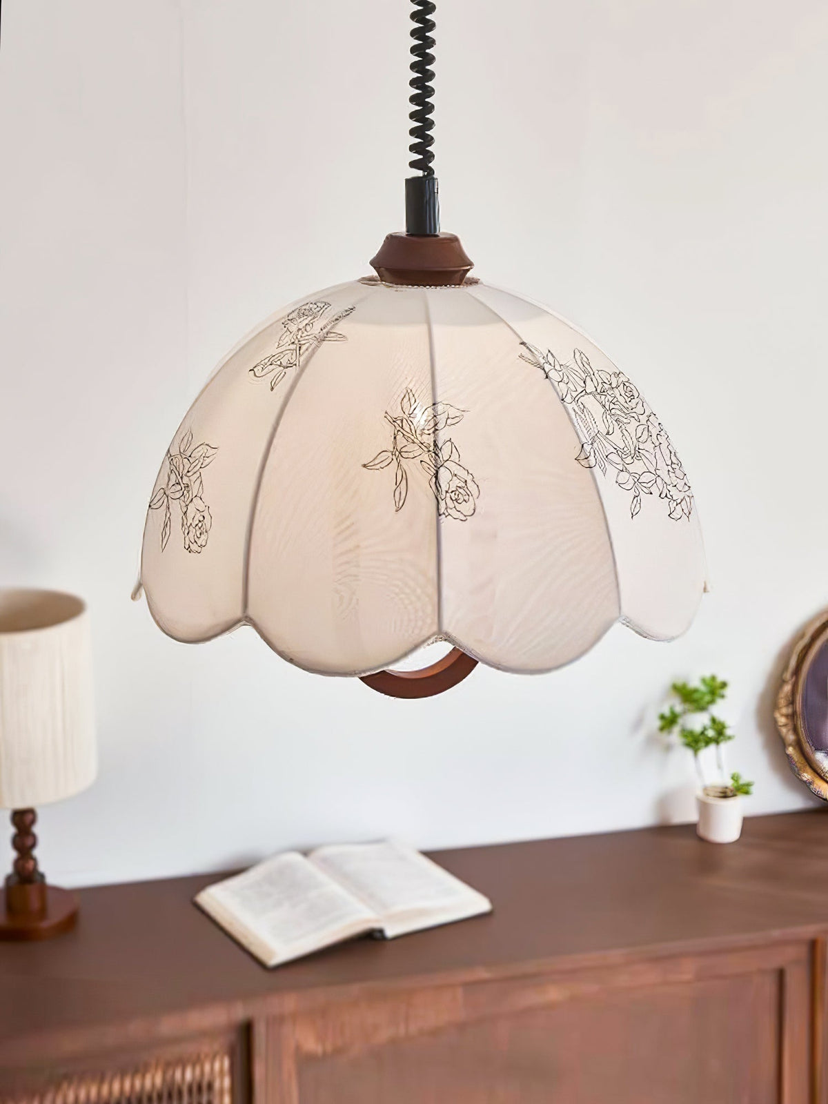 Elvaraine Vintage Wood Pendant Light