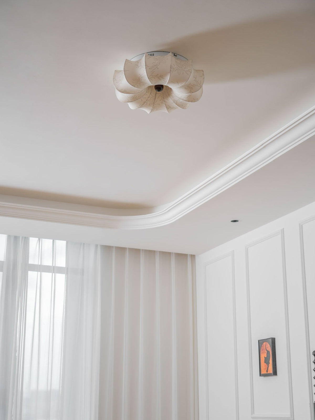 Vivaria Premium Nordic Art Wood Fabric Ceiling Light