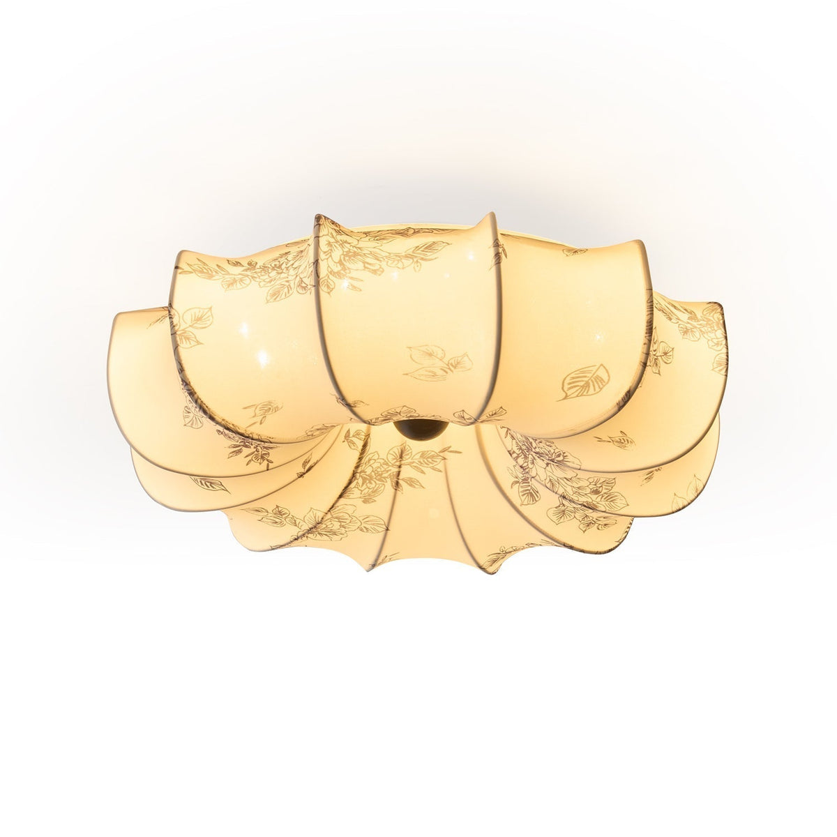 Vivaria Premium Nordic Art Wood Fabric Ceiling Light
