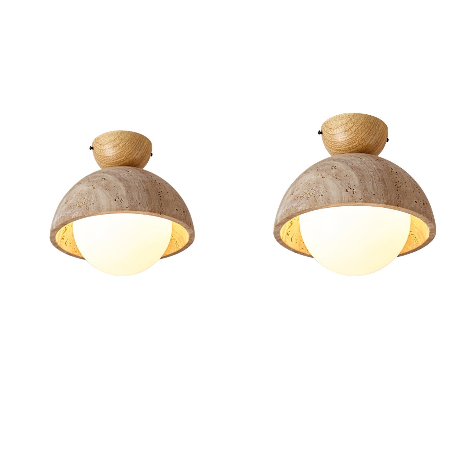 Solana Travertine Ceiling Light - Neutral Decor