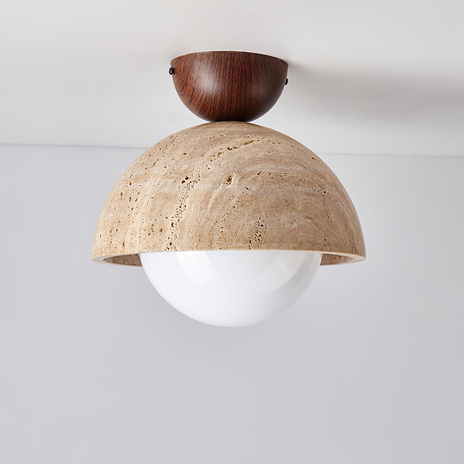 Solana Travertine Ceiling Light - Neutral Decor