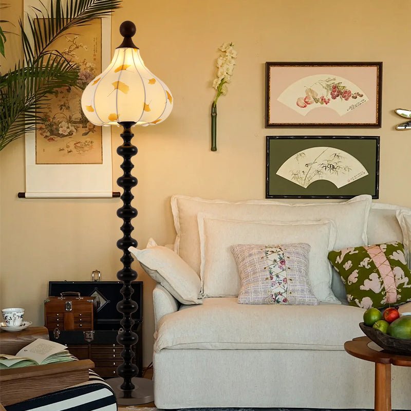 Gagell Wood Fabric Elegant Floor Lamp