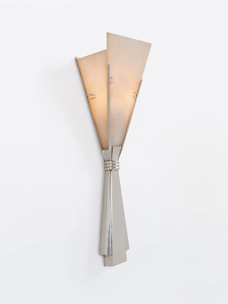 Aura Alabaster Fan Wall Sconce