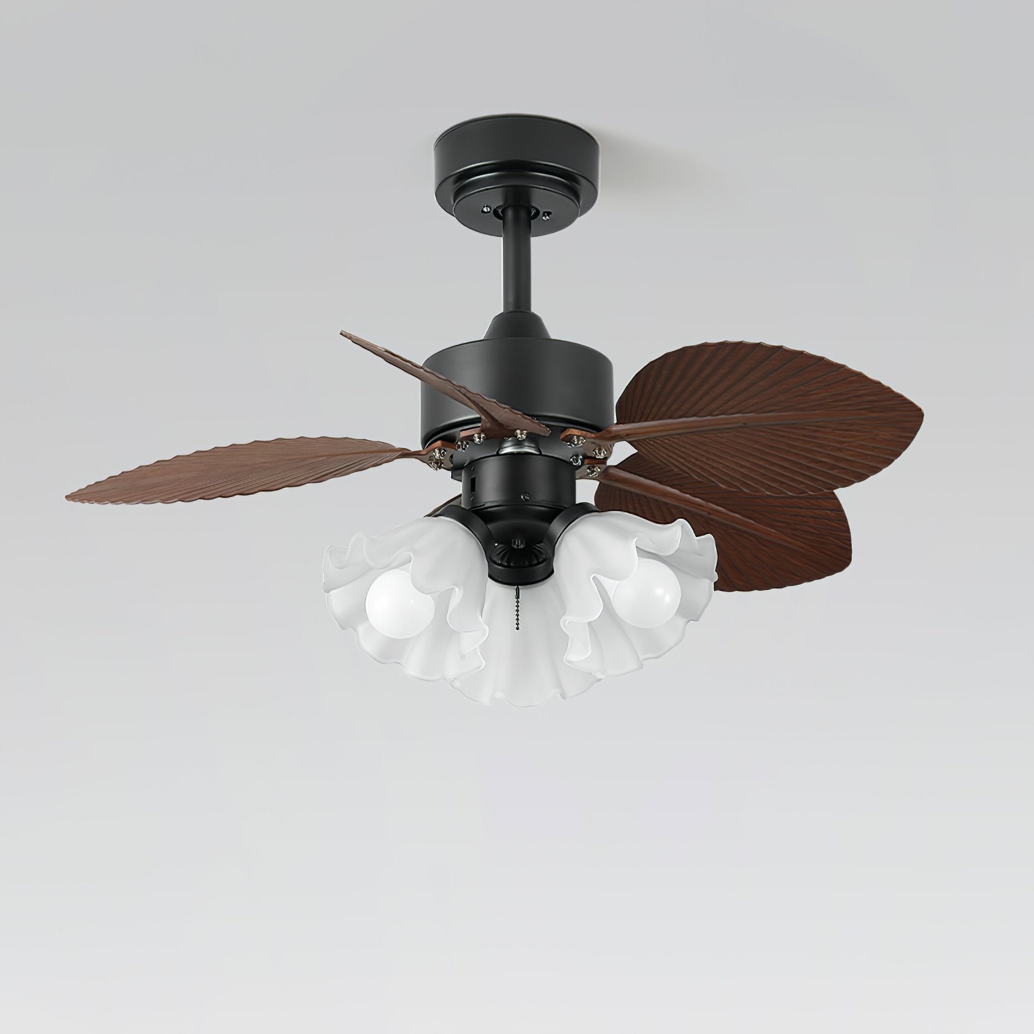 Rosalyn Vintage Wood Ceiling Fan Light