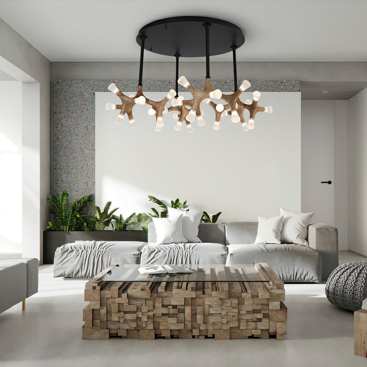 Mynorila Branch-Design Wood Pendant Light