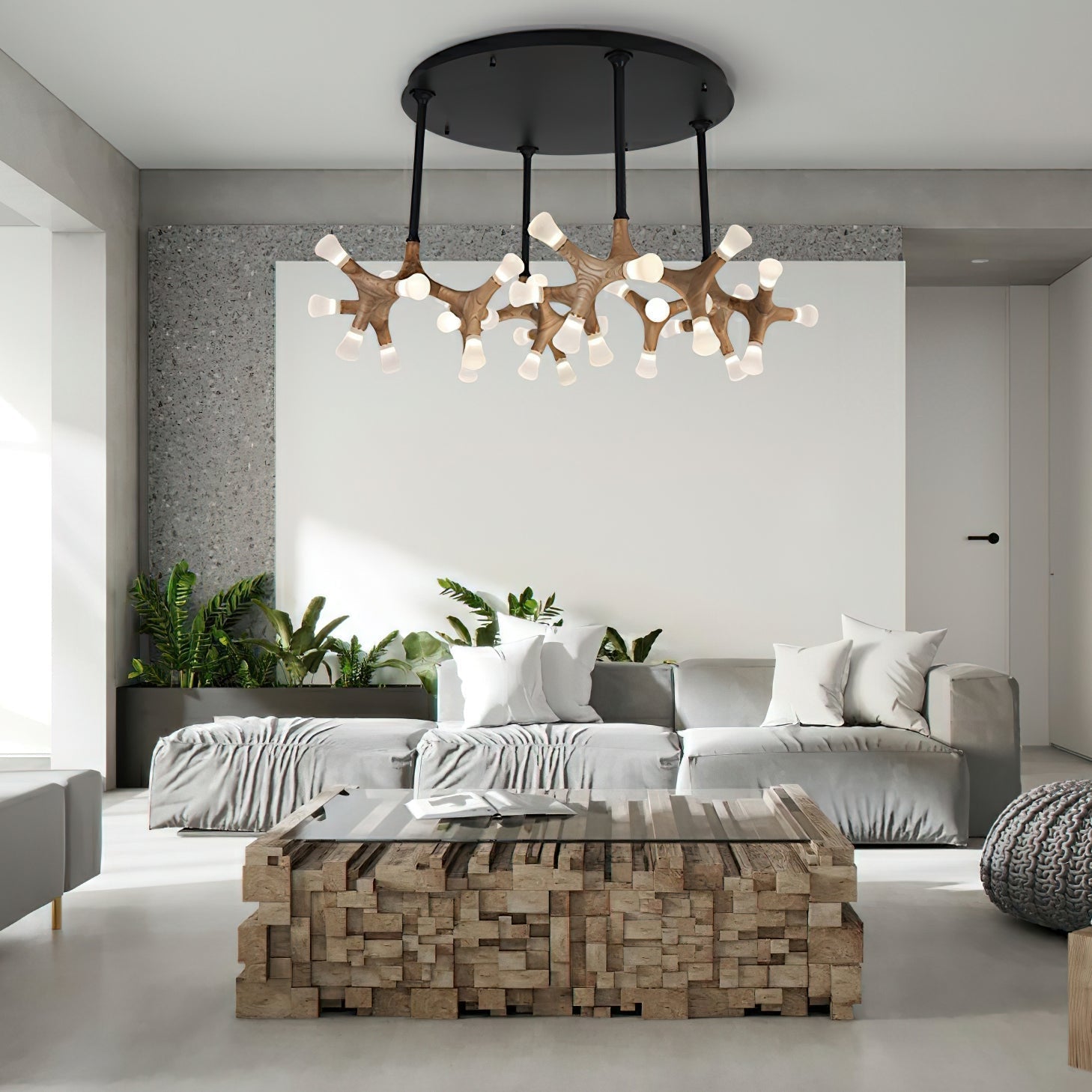 Mynorila Branch-Design Wood Pendant Light