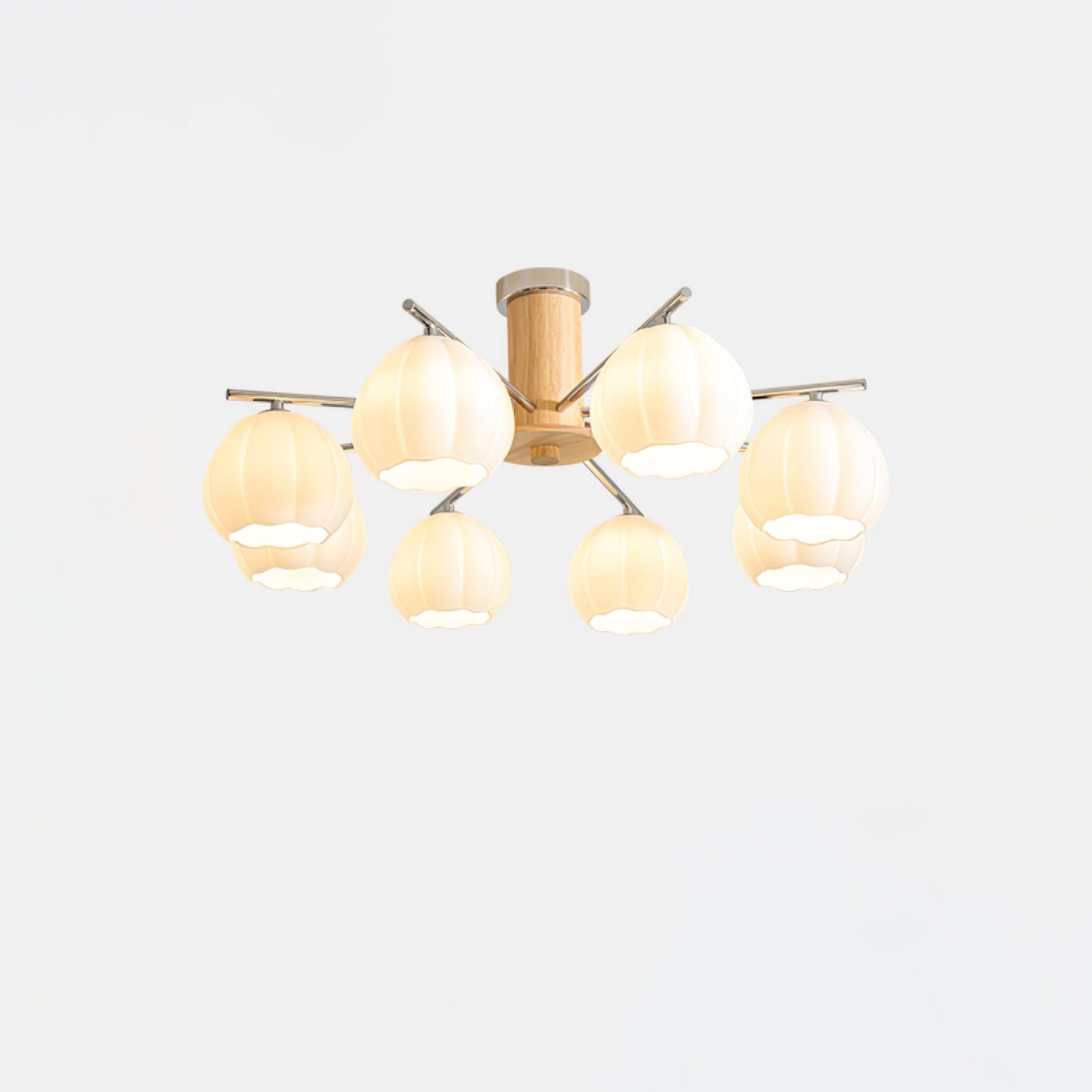 Ezoror Nordic Art Flower Buds Glass Ceiling Lamp