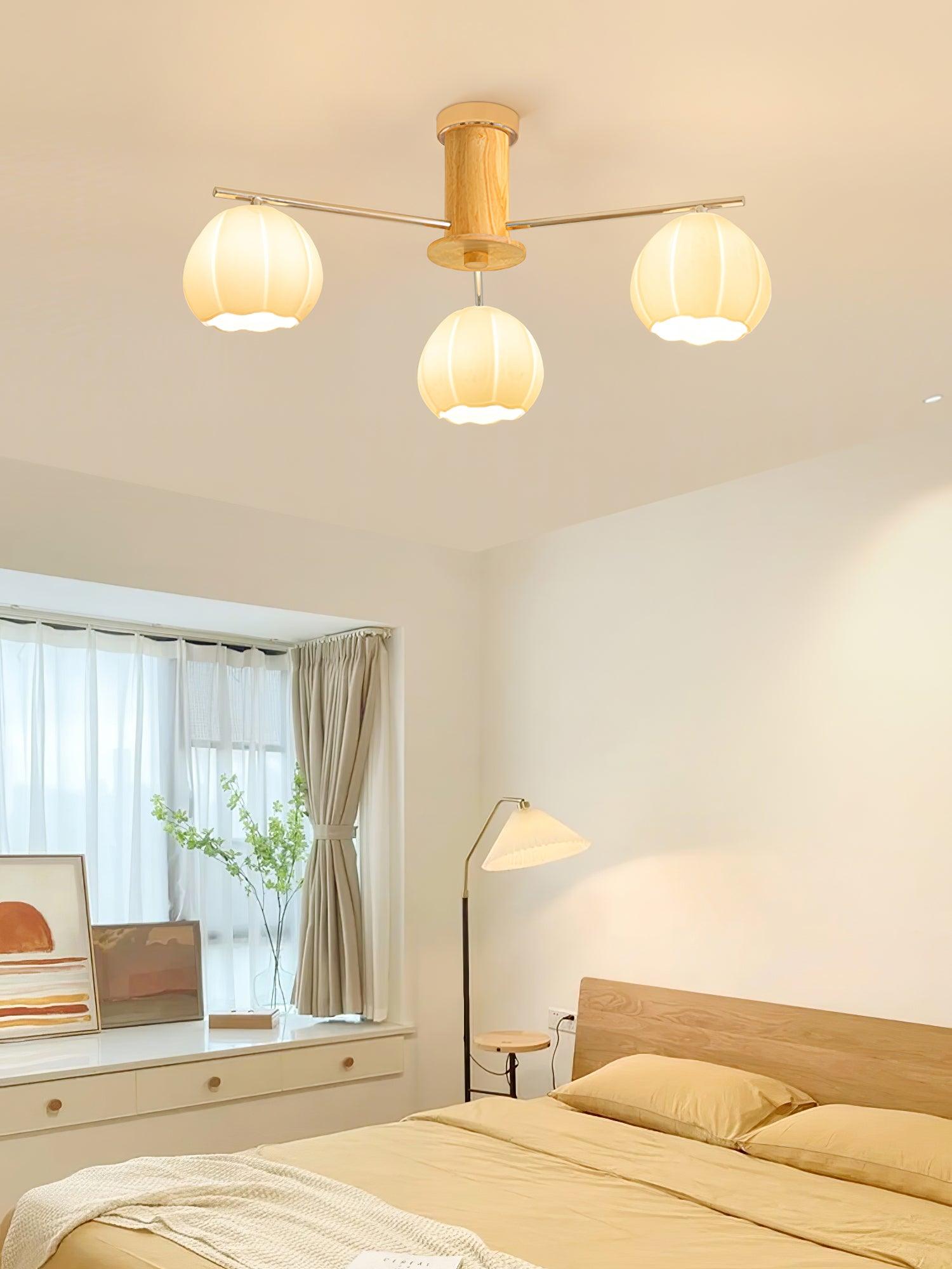Ezoror Nordic Art Flower Buds Glass Ceiling Lamp