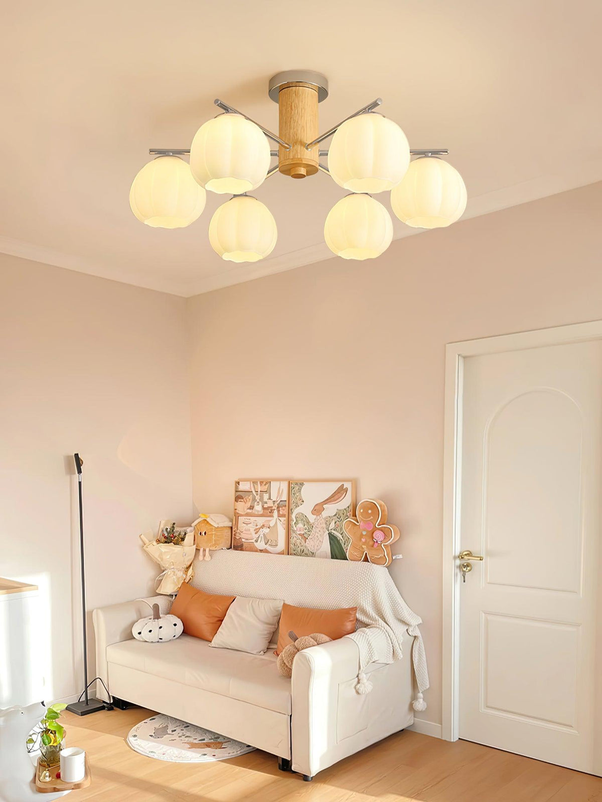 Ezoror Nordic Art Flower Buds Glass Ceiling Lamp