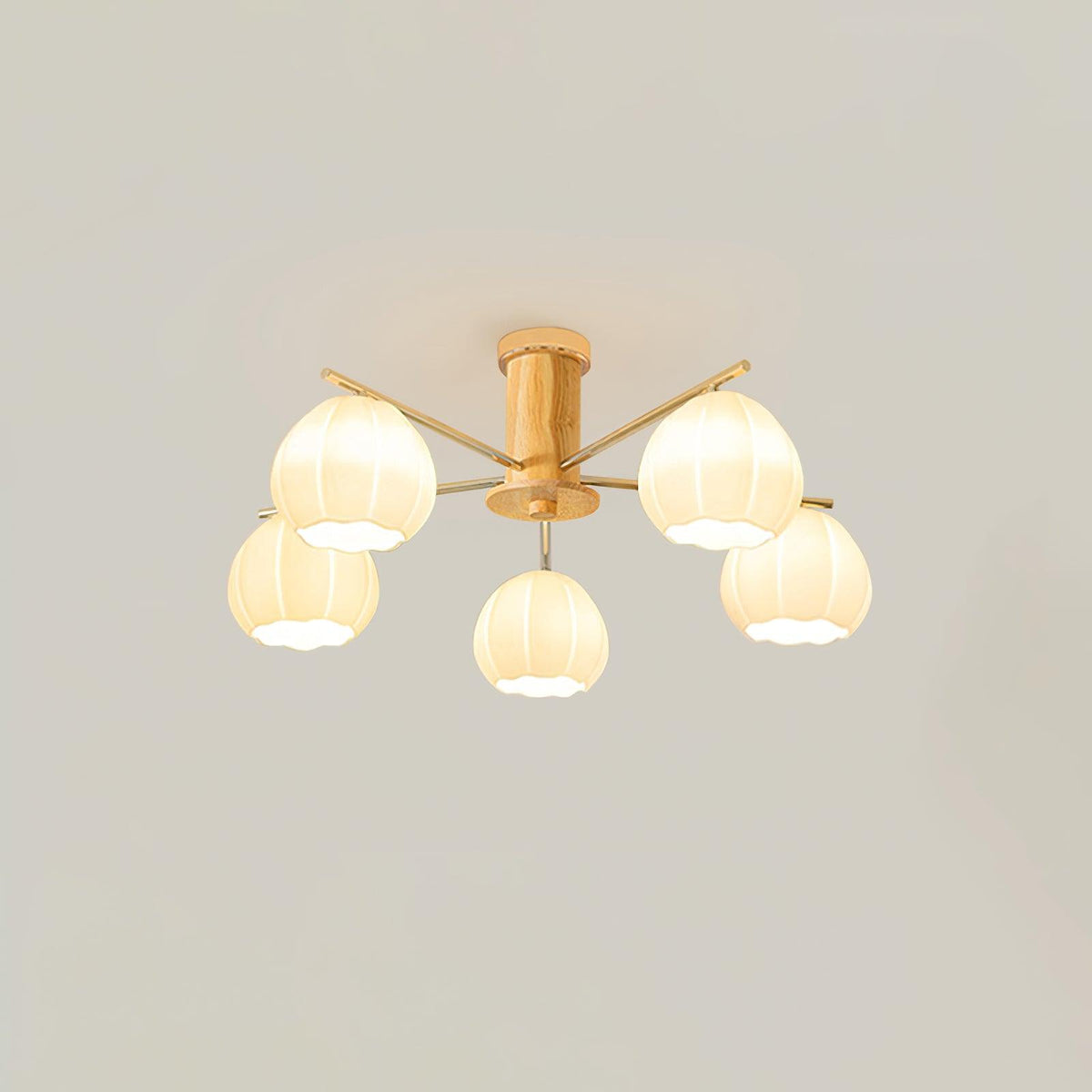 Ezoror Nordic Art Flower Buds Glass Ceiling Lamp