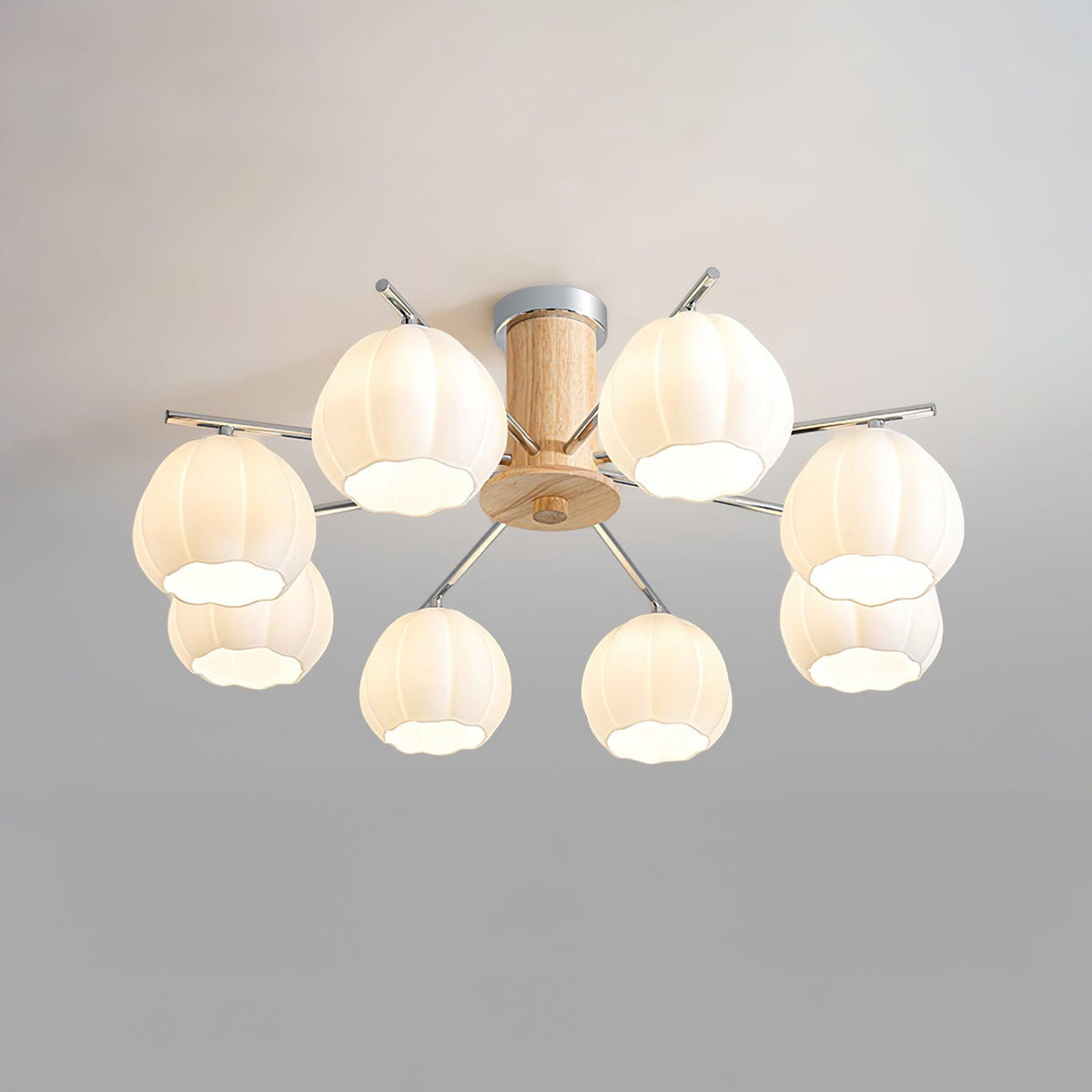 Ezoror Nordic Art Flower Buds Glass Ceiling Lamp