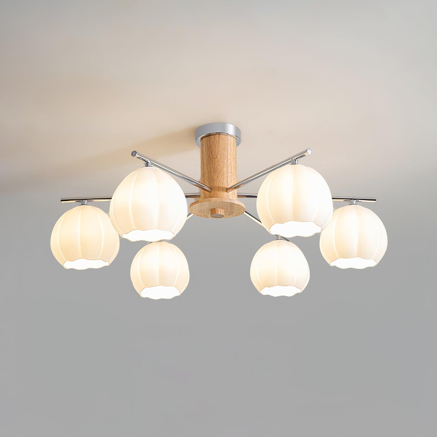 Ezoror Nordic Art Flower Buds Glass Ceiling Lamp