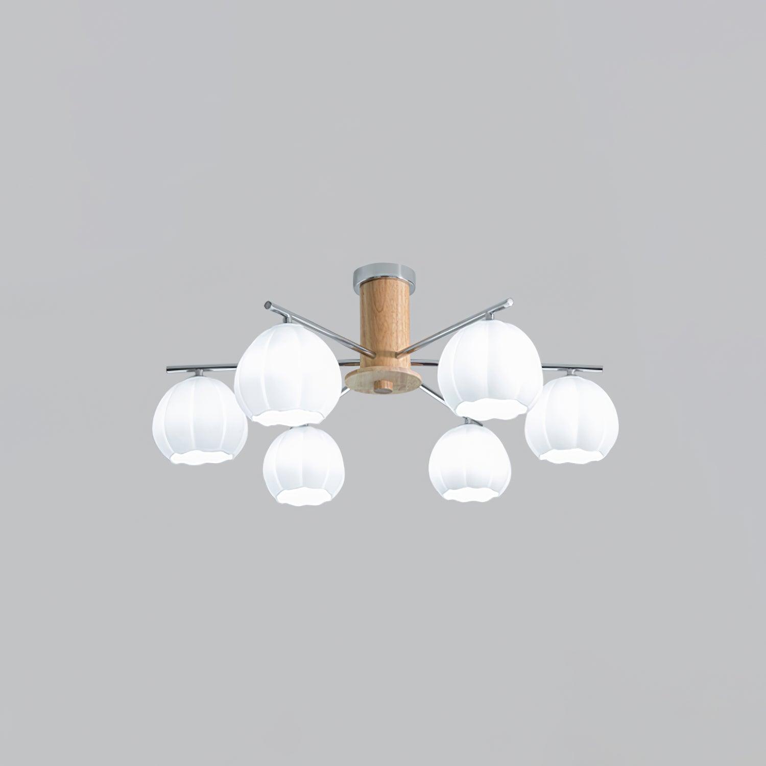 Ezoror Nordic Art Flower Buds Glass Ceiling Lamp